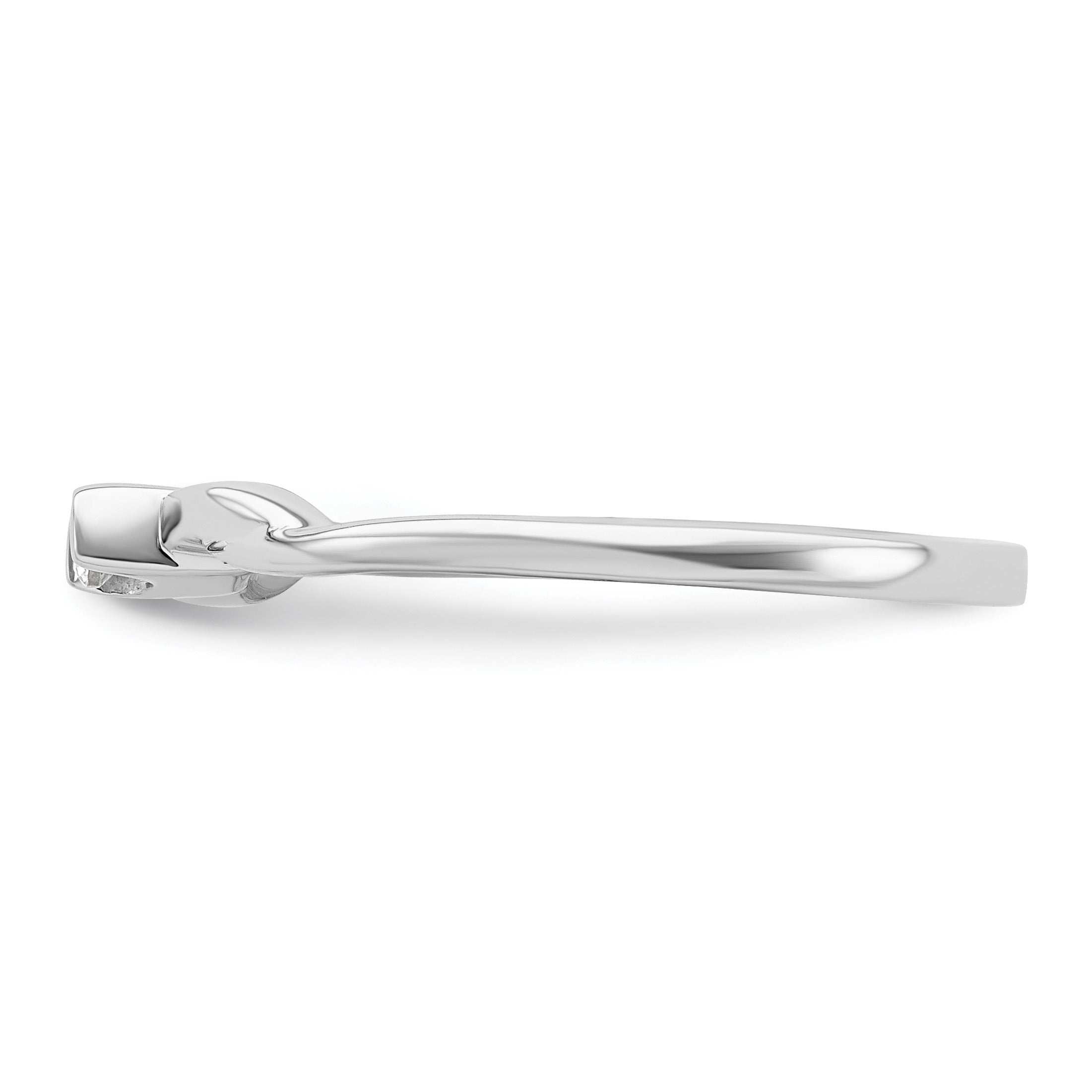 14k White Gold Lab Diamond Engagement Ring 1/15 carat