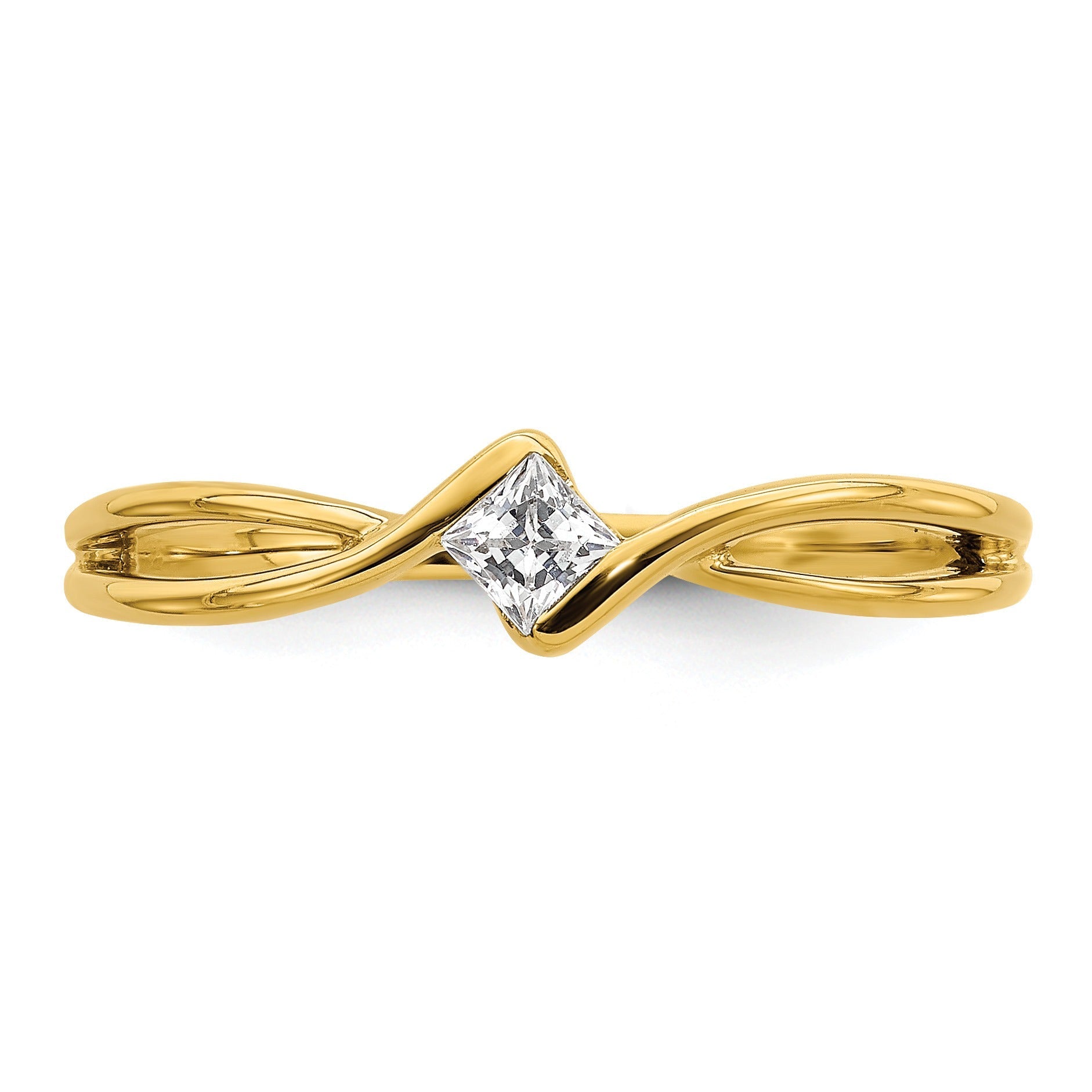 14k Lab Grown Diamond Engagement Ring 1/6 carat
