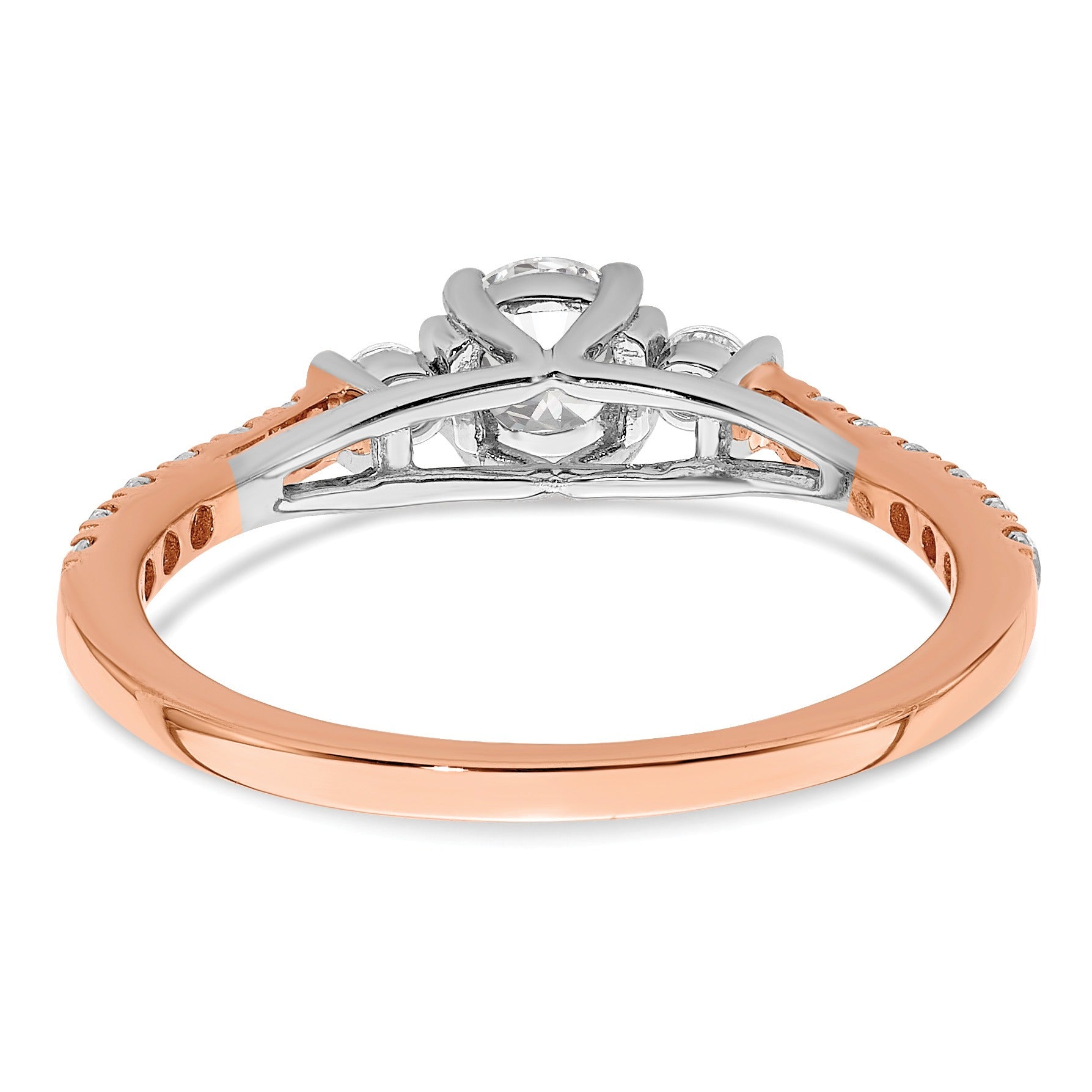 10k Rose Gold Lab Diamond Engagement Ring 3/4 carat