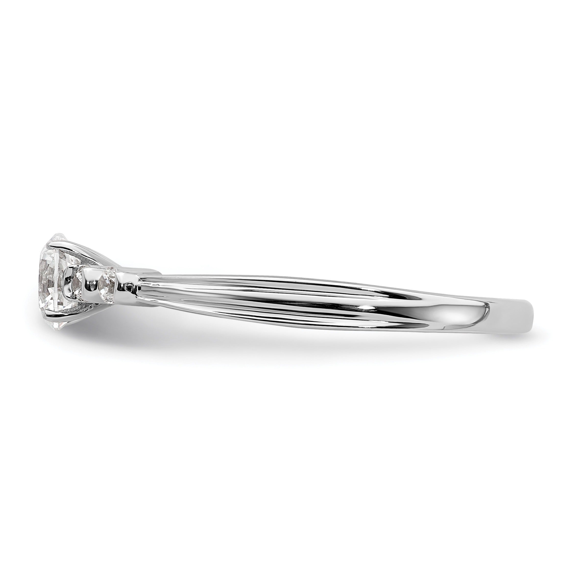 10k White Gold Lab Diamond Engagement Ring 1/2 carat