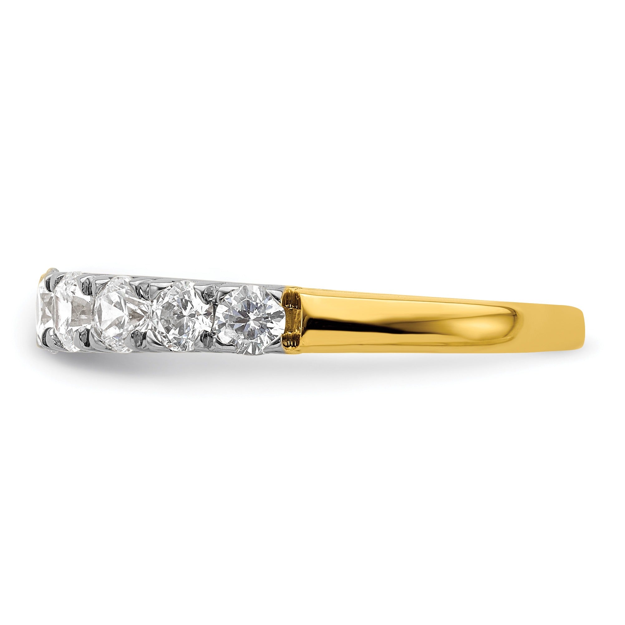 IGI Certified 1 Ct Round Lab Grown Diamond Prong 14K Yellow Gold Fashion Enhancer Ring