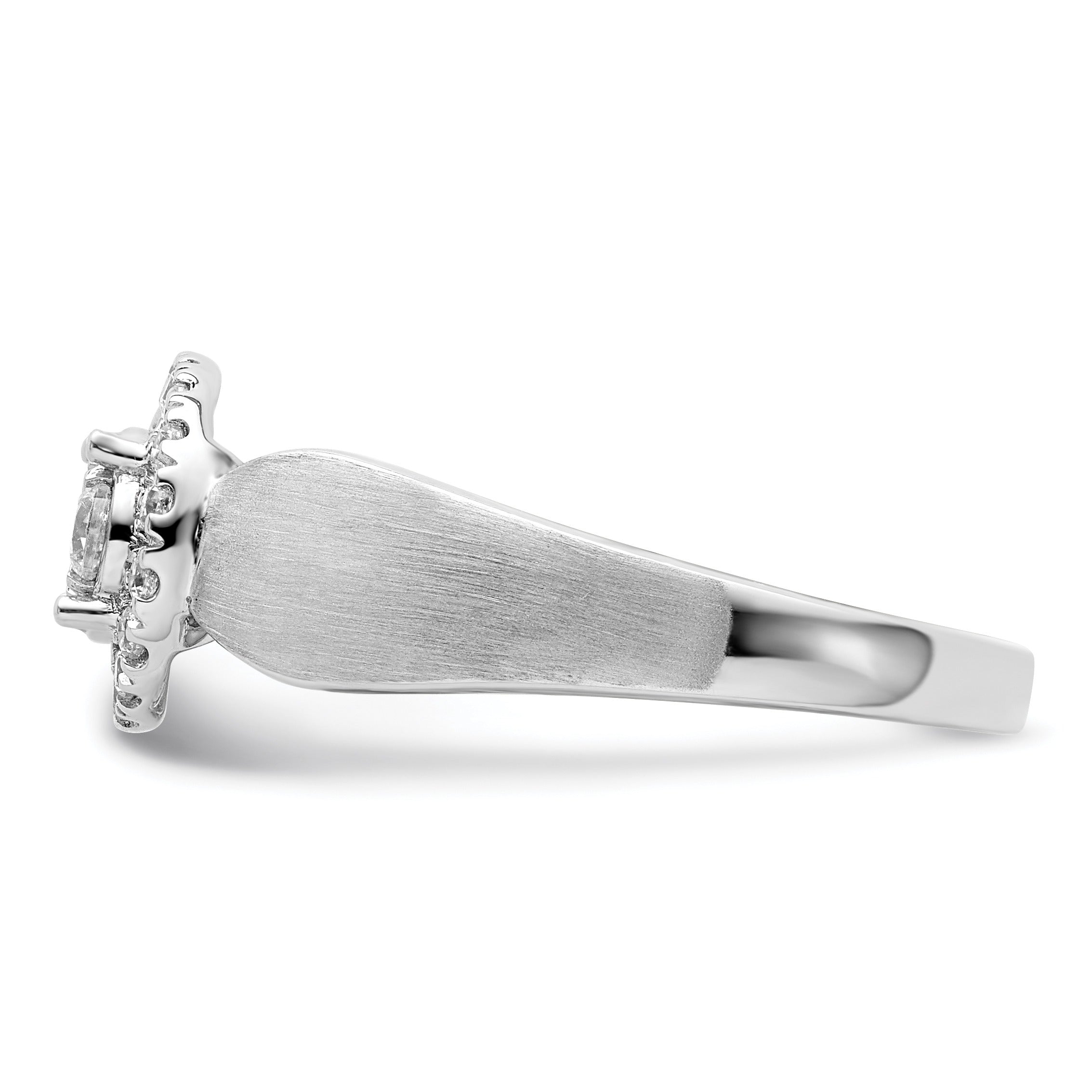 14k White Gold Lab Grown Diamond Cluster Engagement Ring