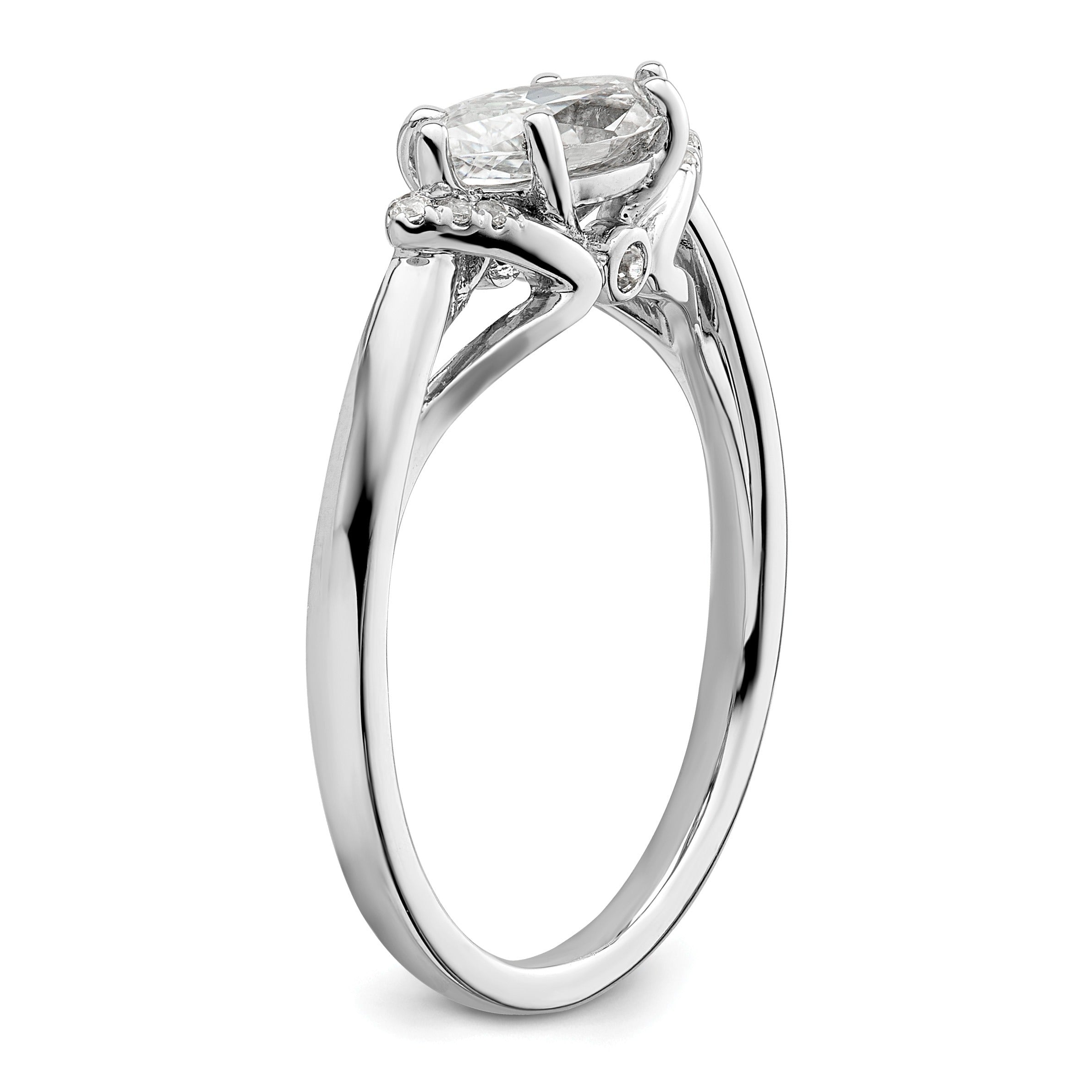 Lab Grown Diamond East-West Marquise Semi Mount Engagement Ring 1 Ct