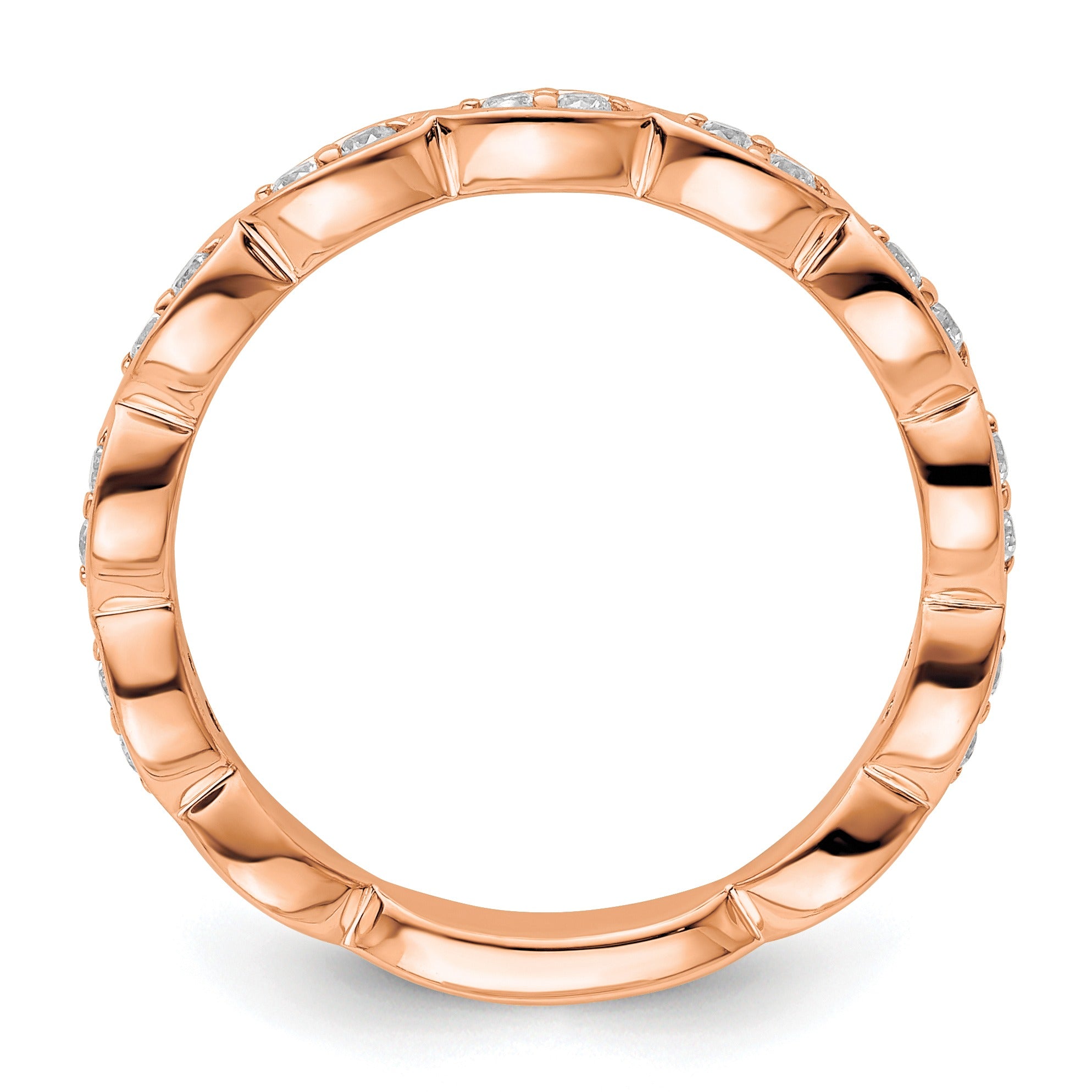14K Gold Lab Grown Diamond Fashion Wedding Band
