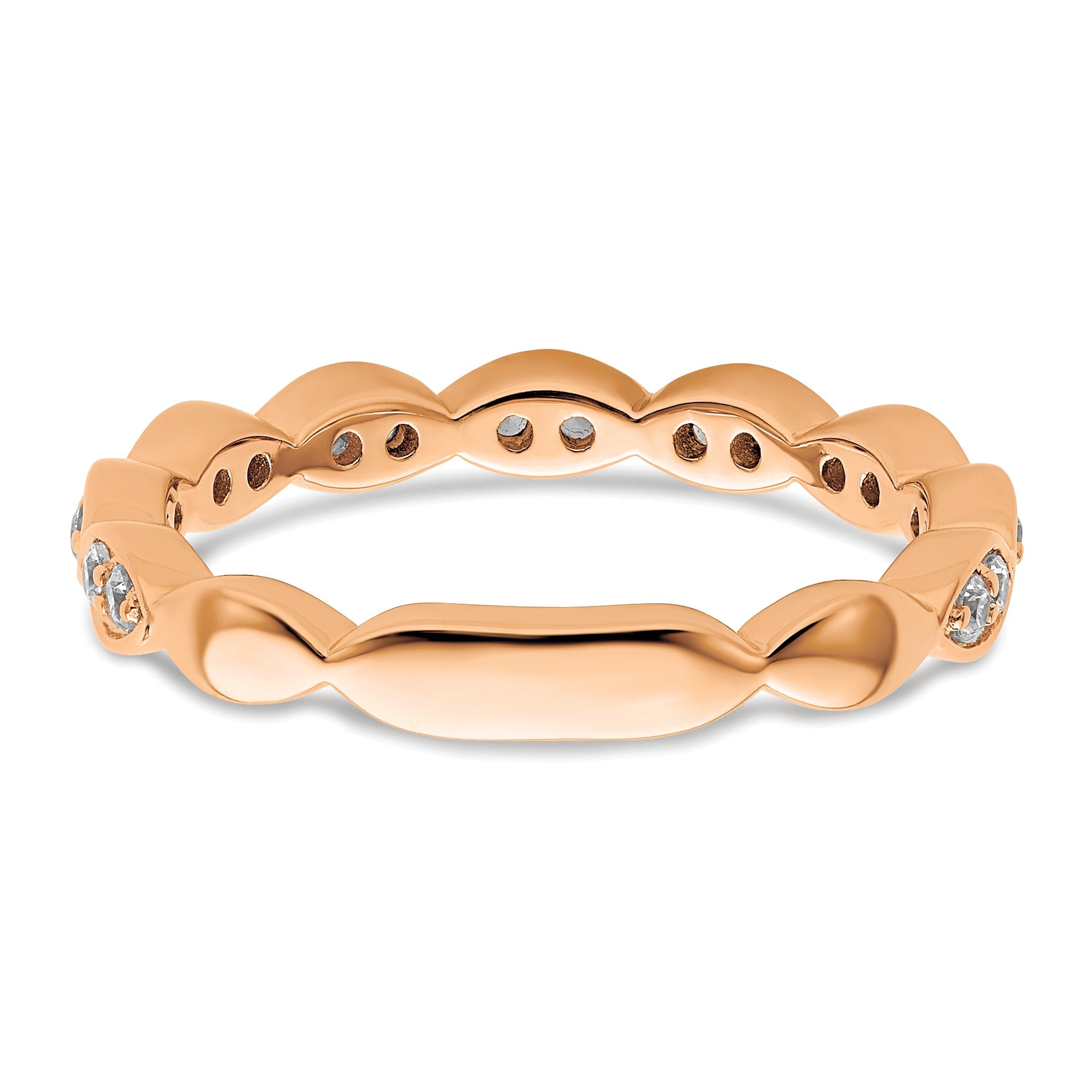14K Gold Lab Grown Diamond Fashion Wedding Band