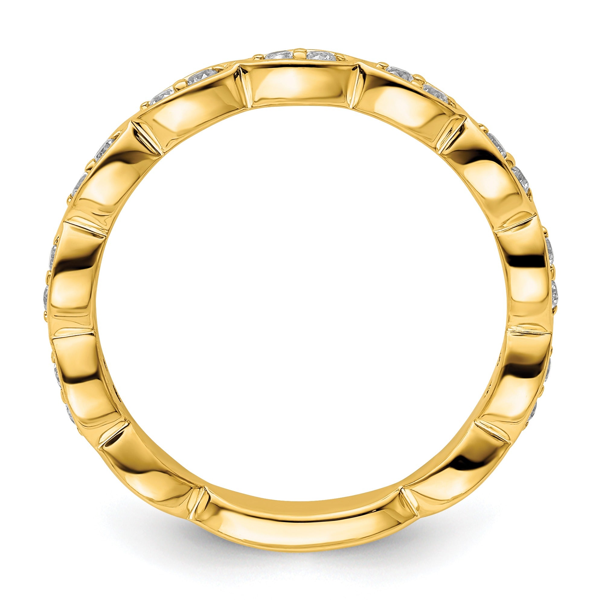 14K Gold Lab Grown Diamond Fashion Wedding Band