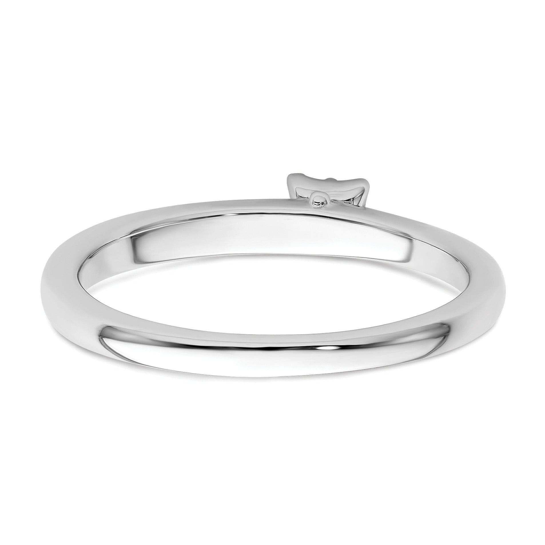 0.05 Ct Round Lab Grown Diamond Cluster 14K White Gold Two Promise Enhancer Band