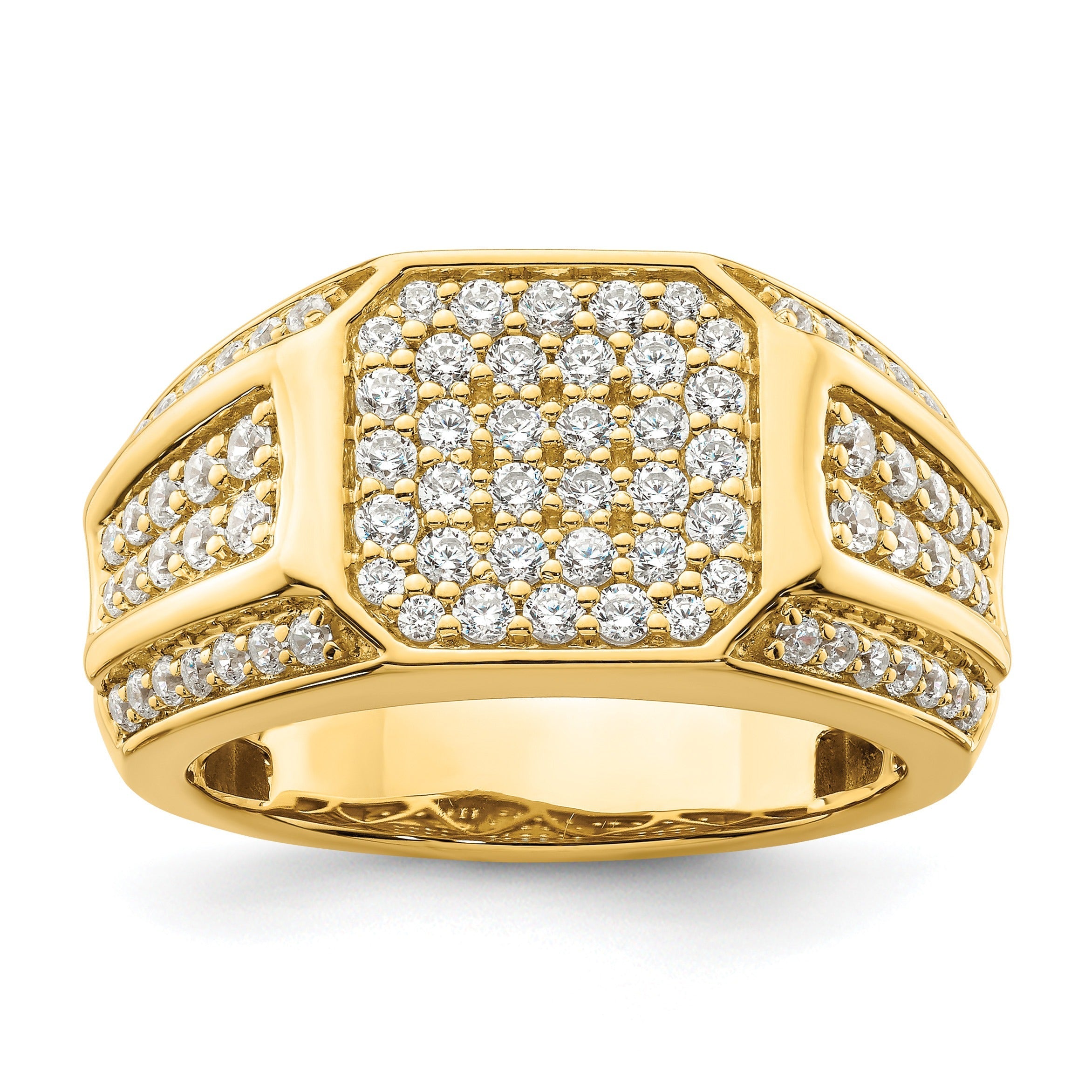 14k Yellow Gold  1/3 ct Lab Grown Diamond Men's Engagement Ring