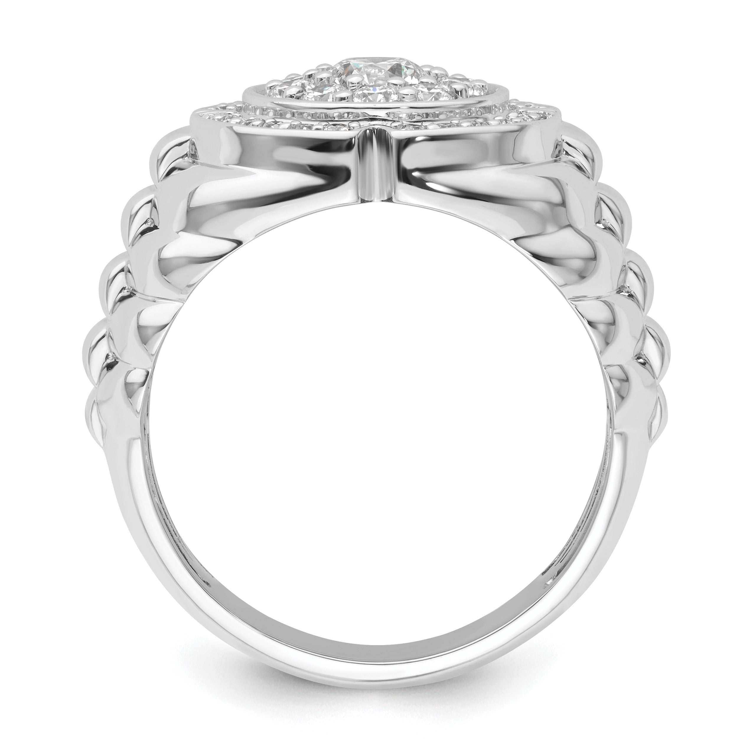 1 1/5 ct Lab Grown Diamond Men's Cluster Ring 10k Gold