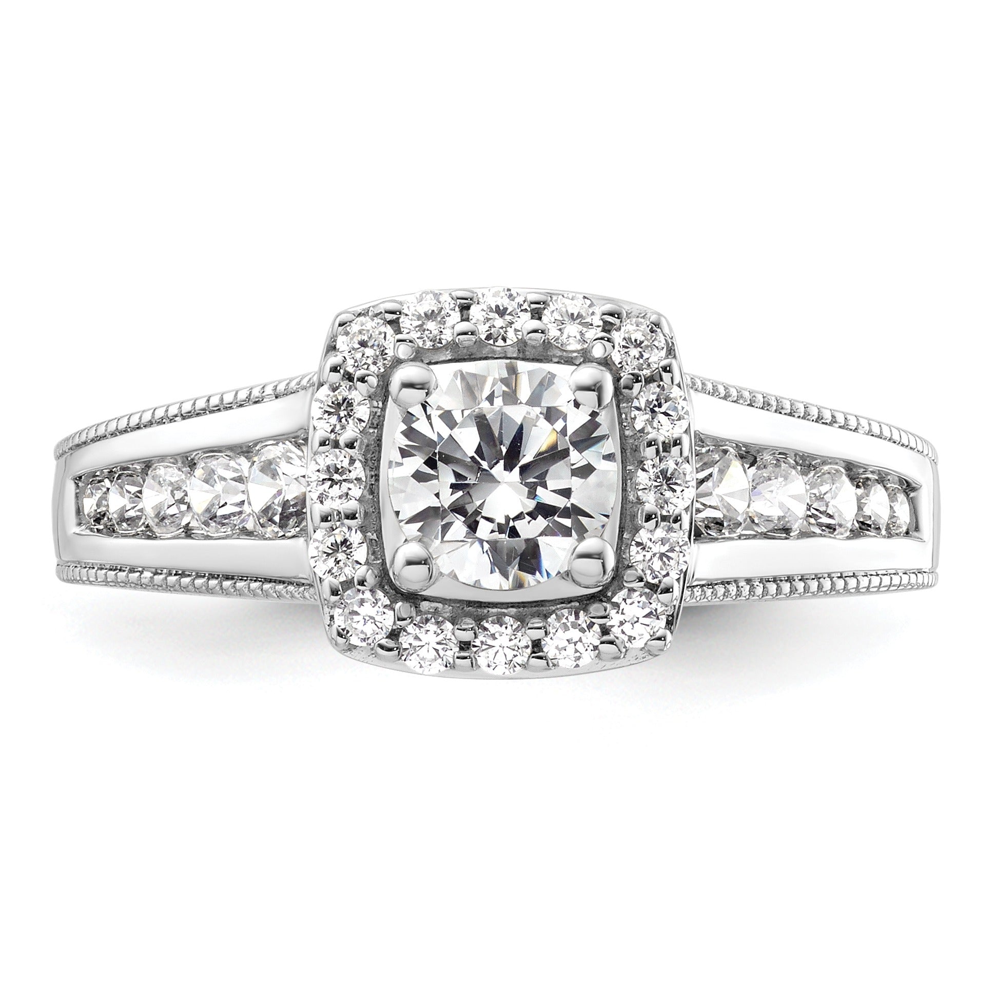 1 carat Lab Grown Diamond Halo Engagement Ring