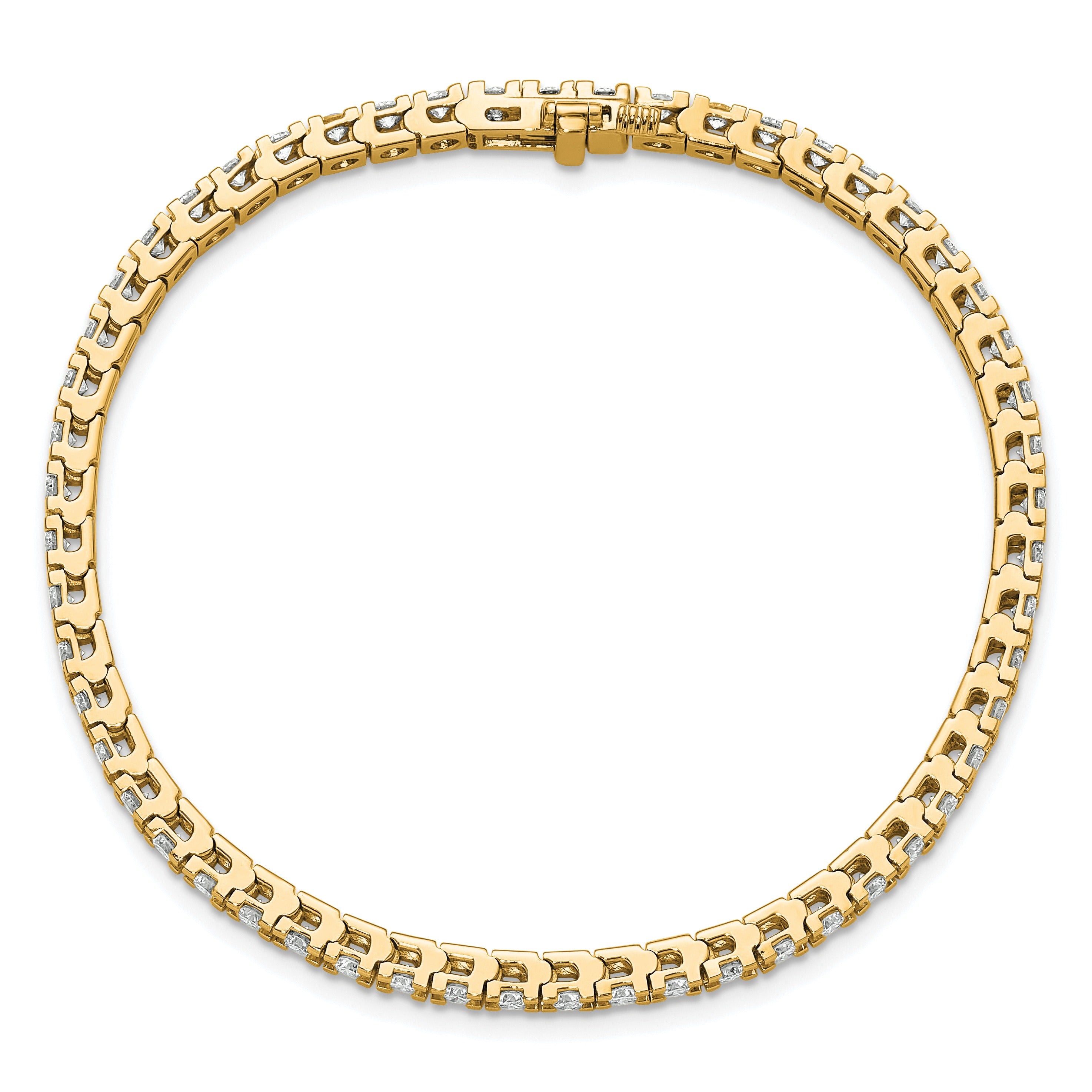 14K Yellow Gold Lab Grown Diamond Tennis Bracelet