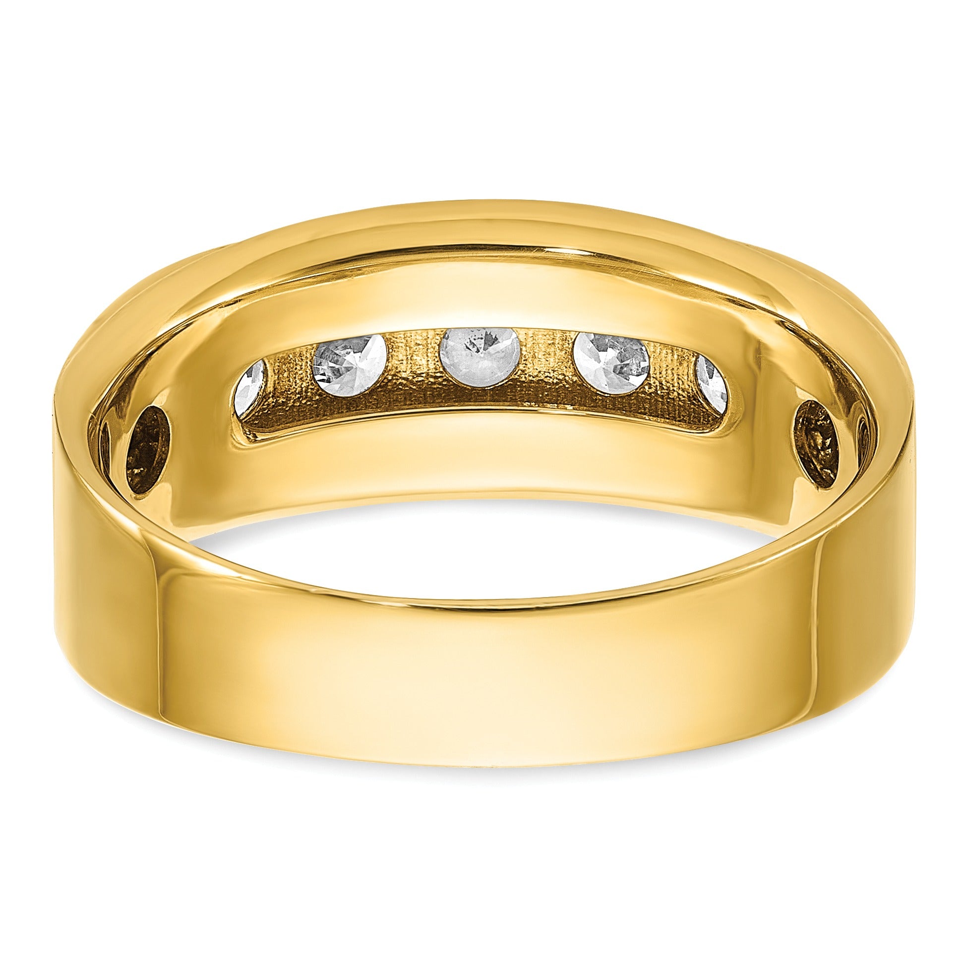 14k Yellow Gold Lab Grown Diamond Five Stone Ring