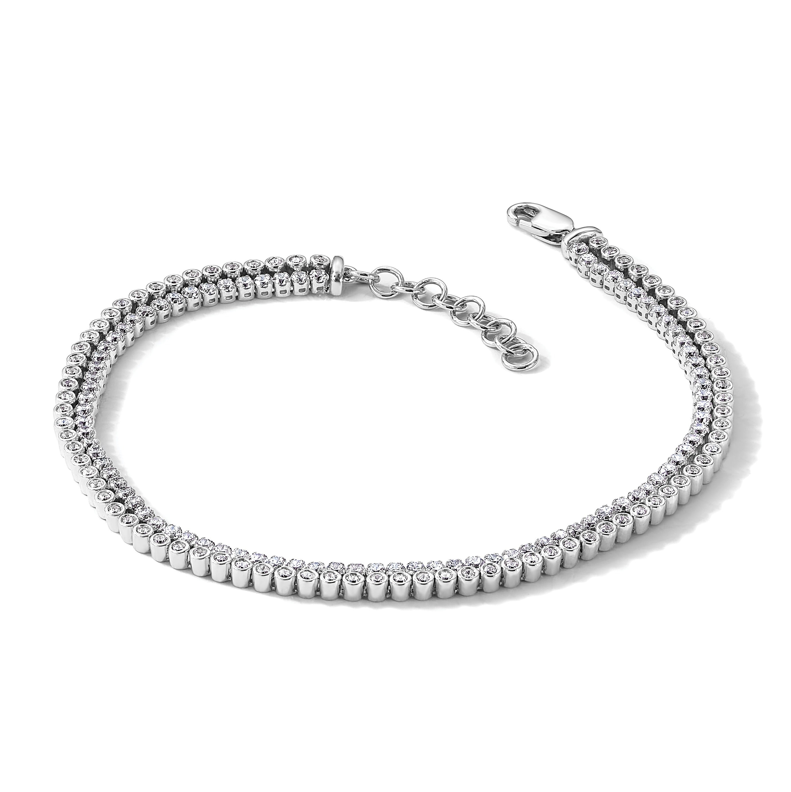 14K Gold Lab Grown Diamond Double Extension Bracelets