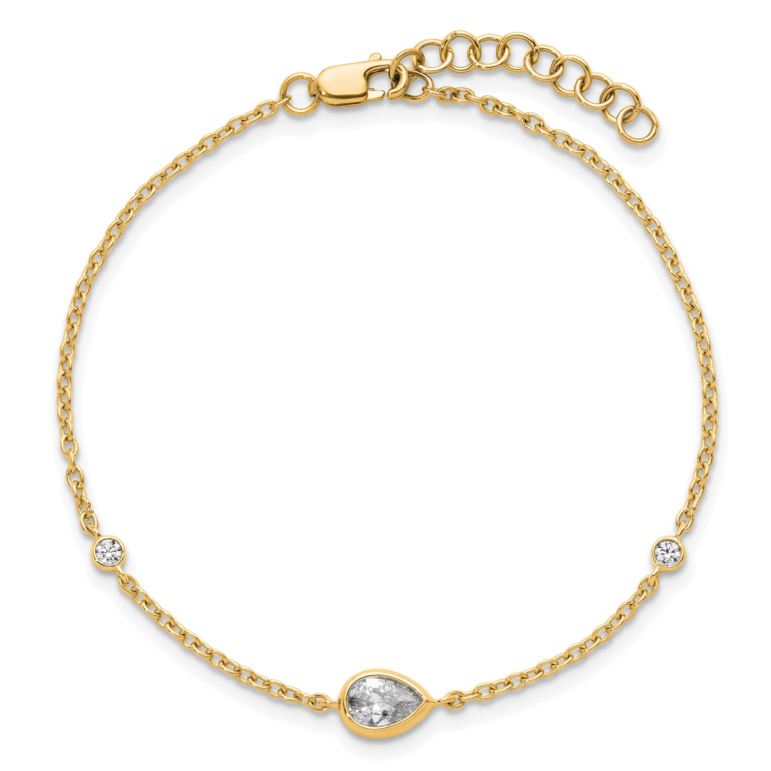 14K Yellow Gold 3/8 carat Lab Grown Diamond Bracelet