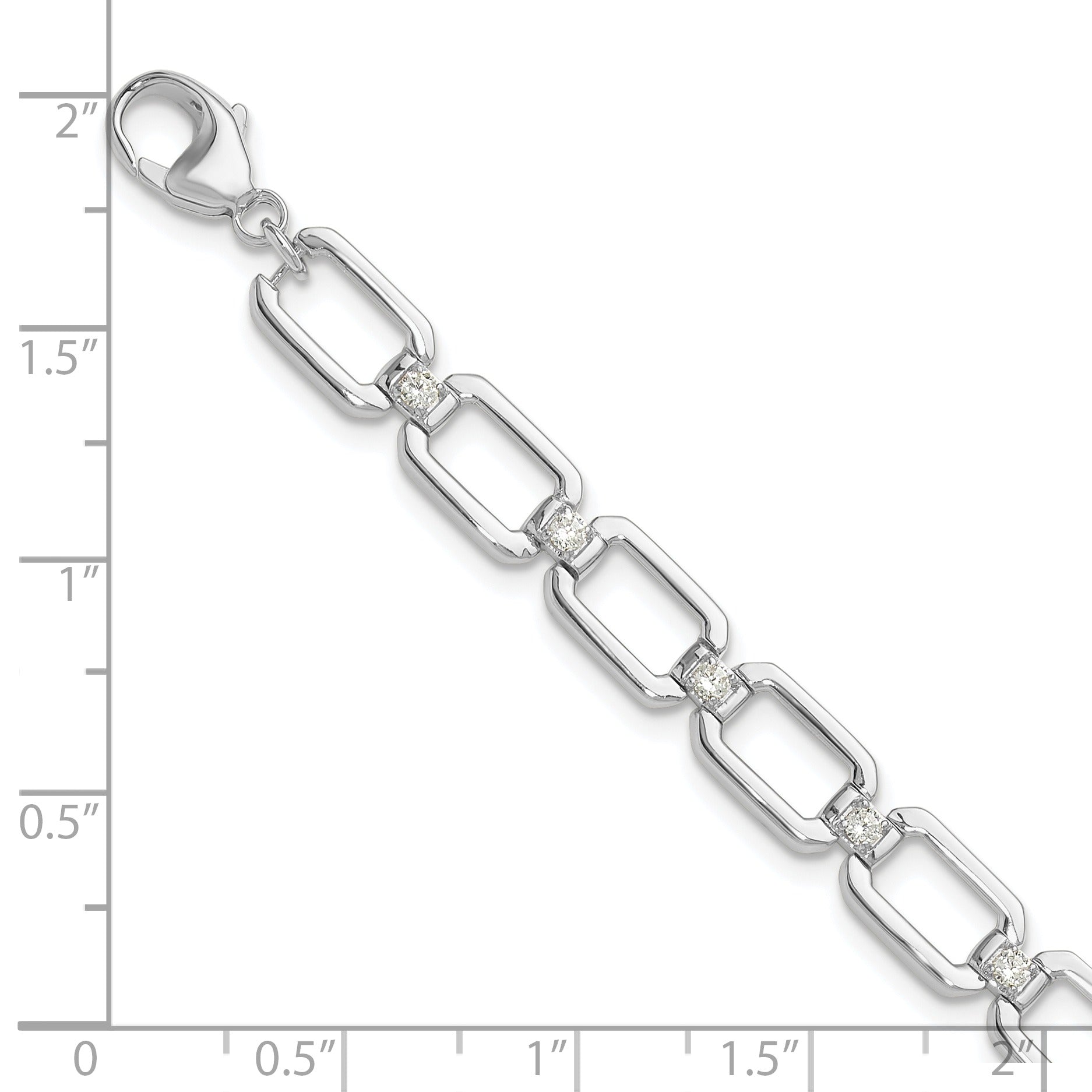 14K Gold Lab Grown Diamond Link Bracelet