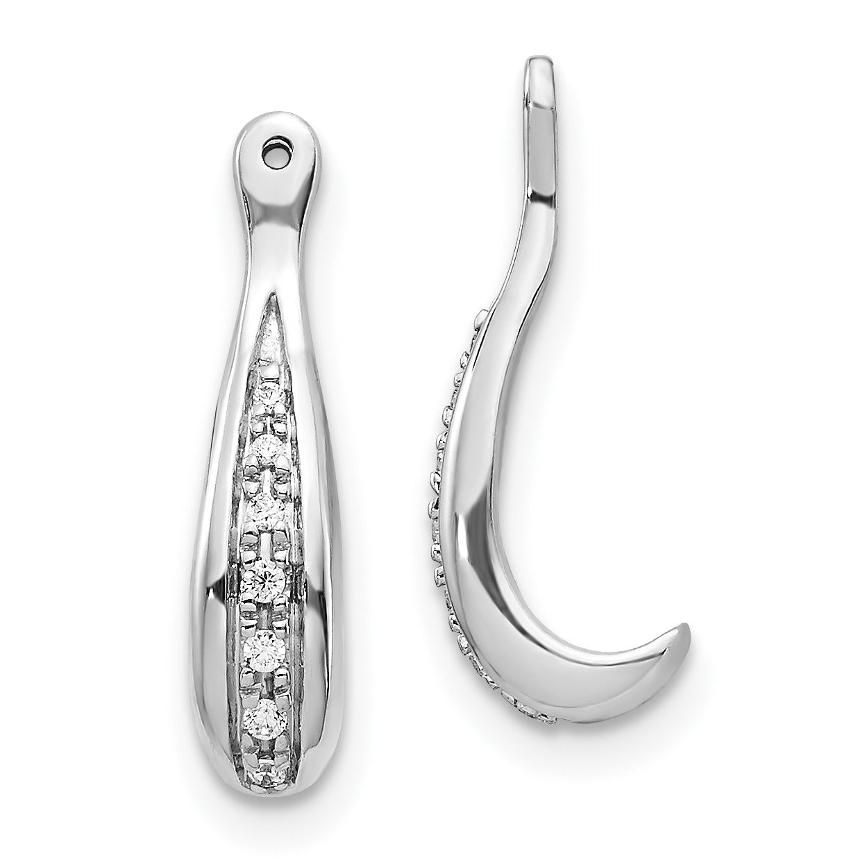 14k White Gold Lab Grown Diamond Jackets Earring