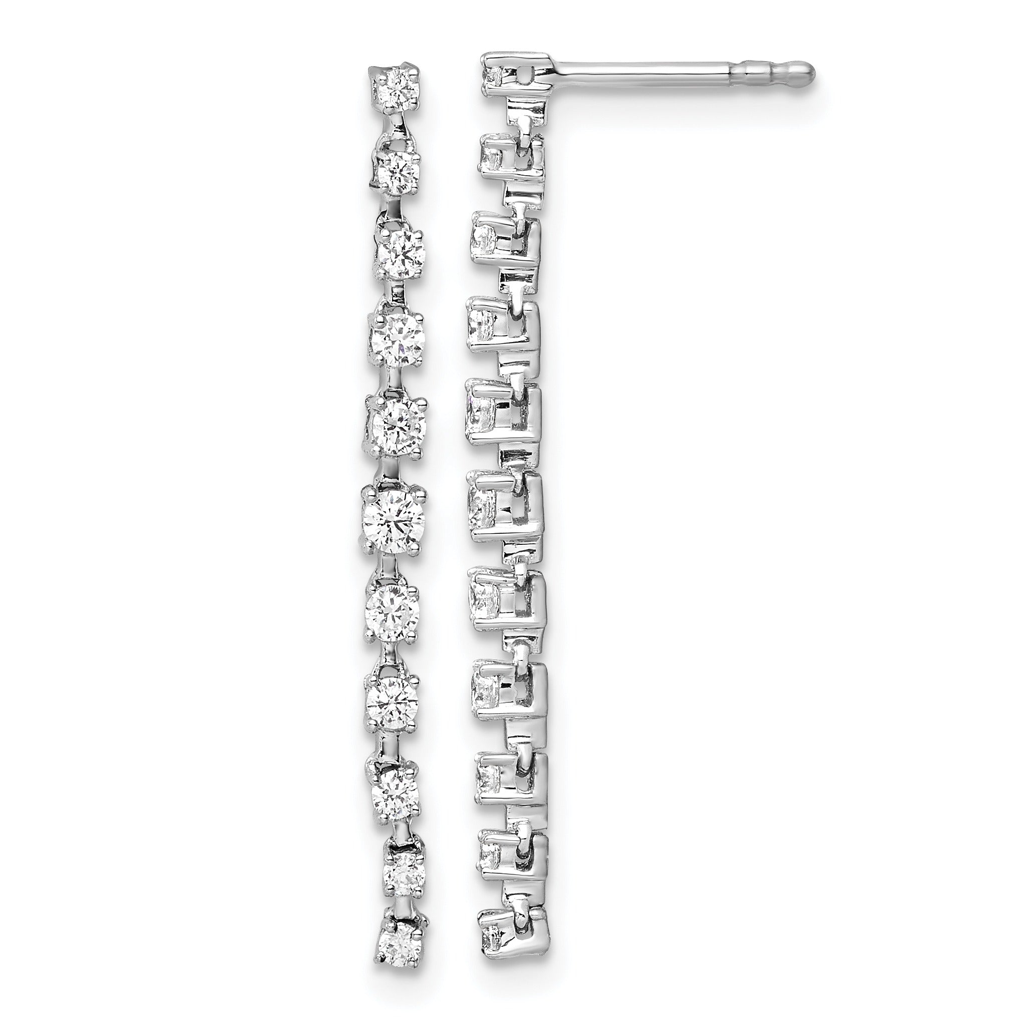 Gold 14K Lab Grown Diamond Post Dangle Earrings