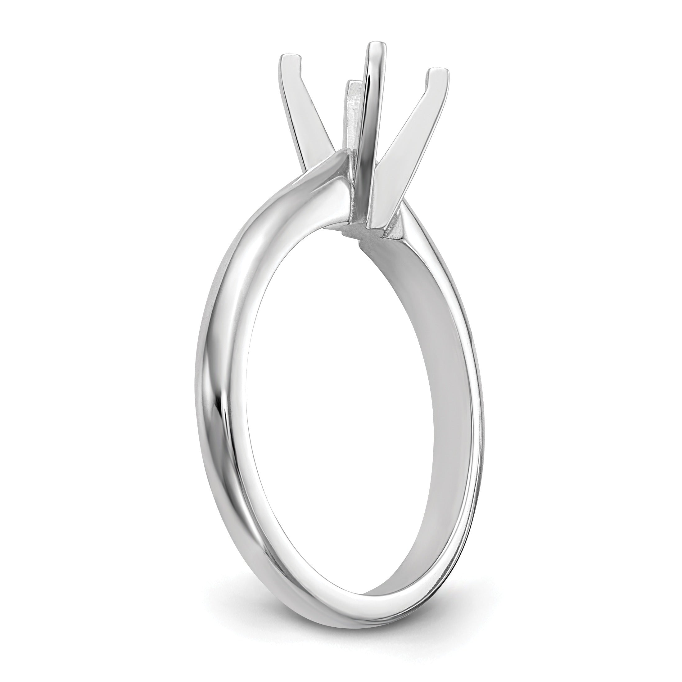 14k White Gold 3/4 carat Knife Edge Solitaire Ring Mounting