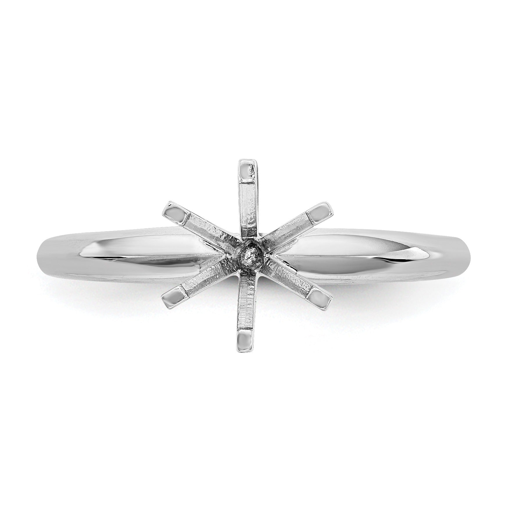 14k White Gold 1/2 carat Lightweight Knife Edge Ring Mounting