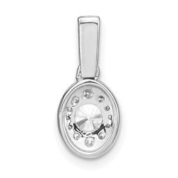 14k Gold Lab Diamond Oval Vintage Pendant 1/2 ct