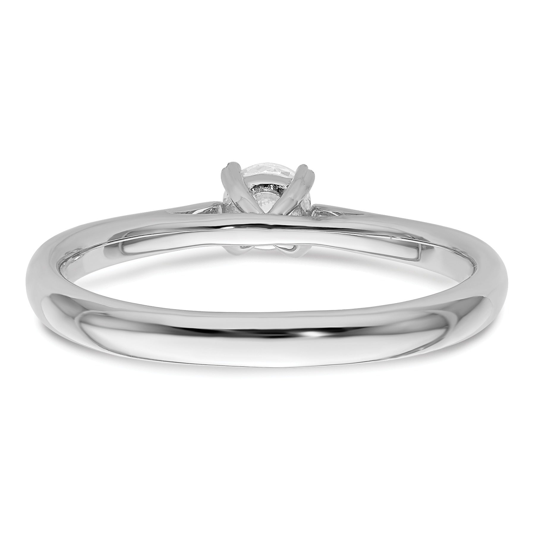 14K  Gold Lab Grown Round Diamond Solitaire Ring