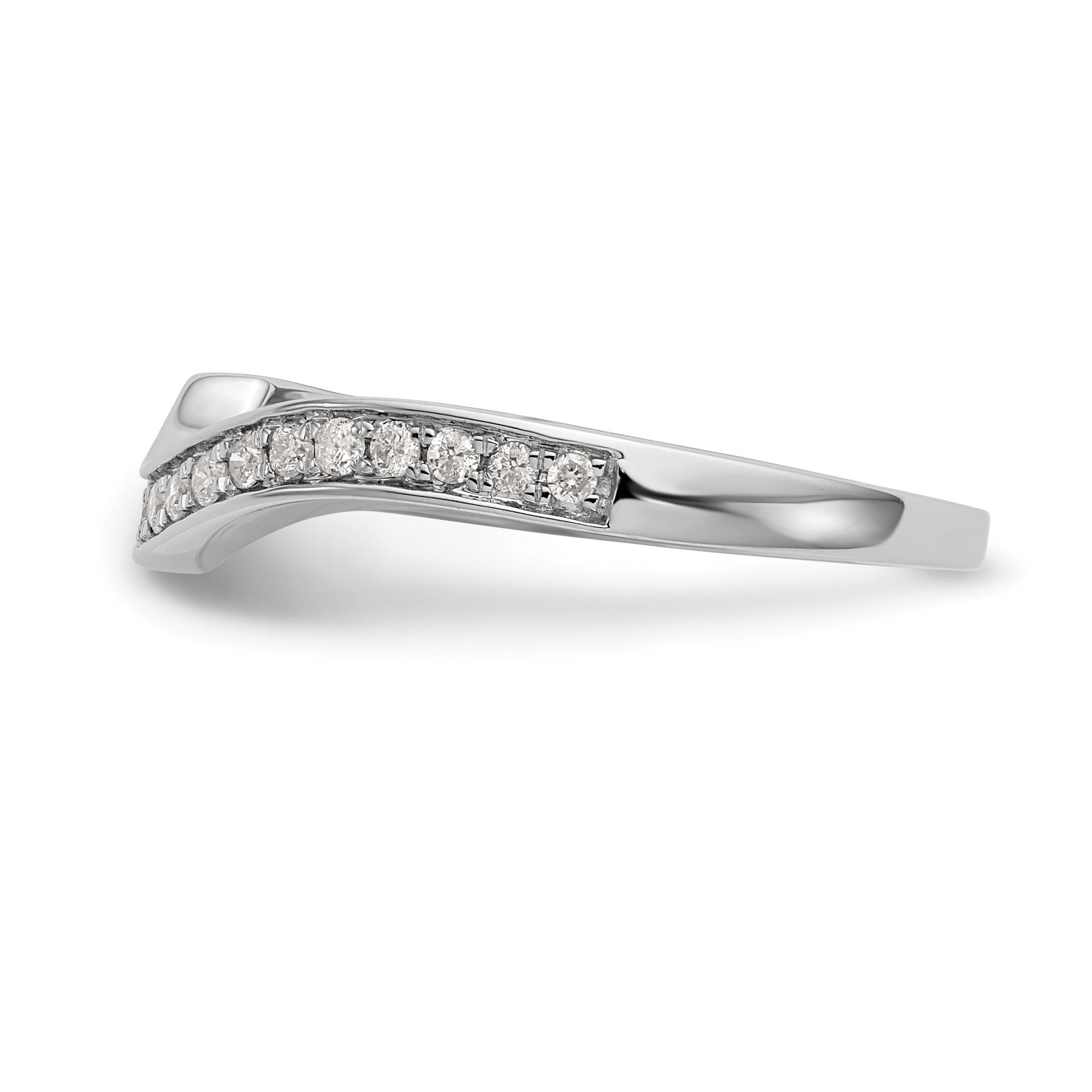 Solid 14k White Gold Lab Grown Diamond Wedding Band