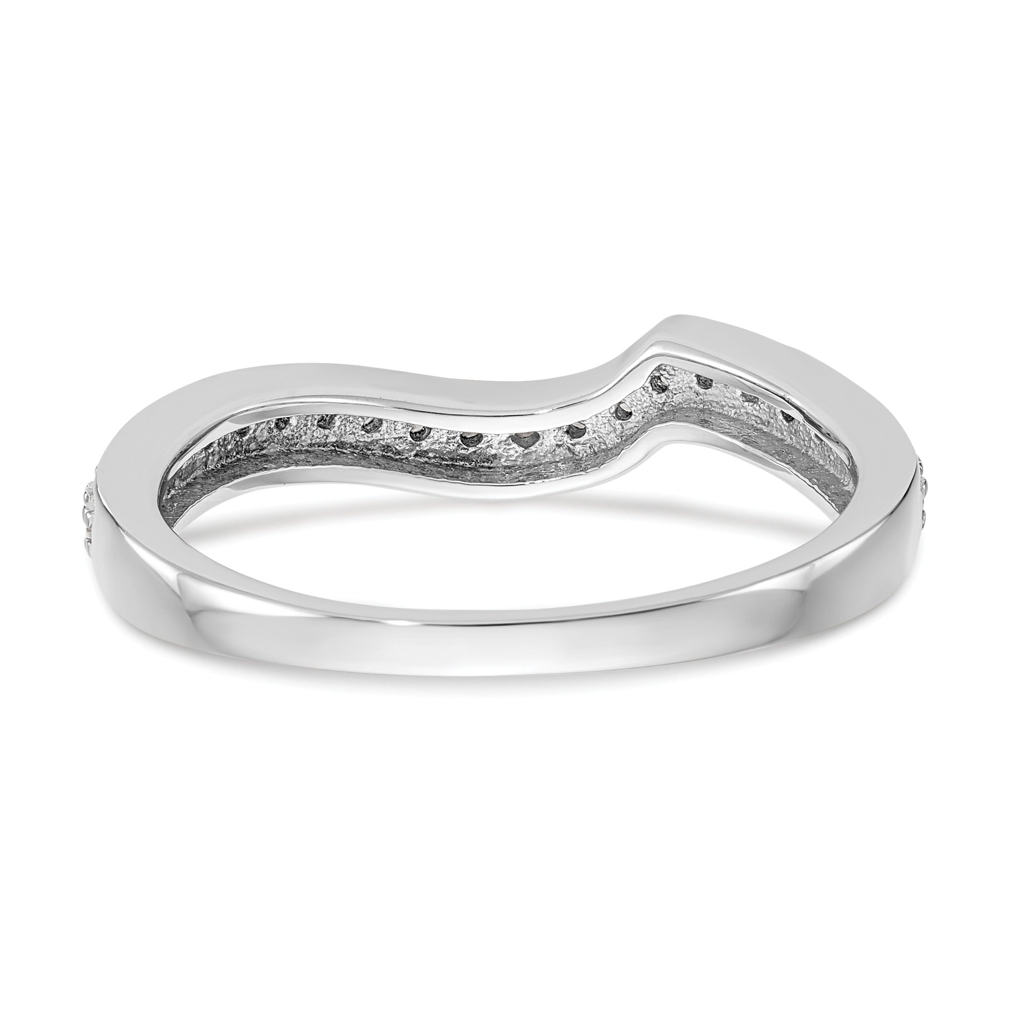 Solid 14k White Gold Lab Grown Diamond Wedding Band