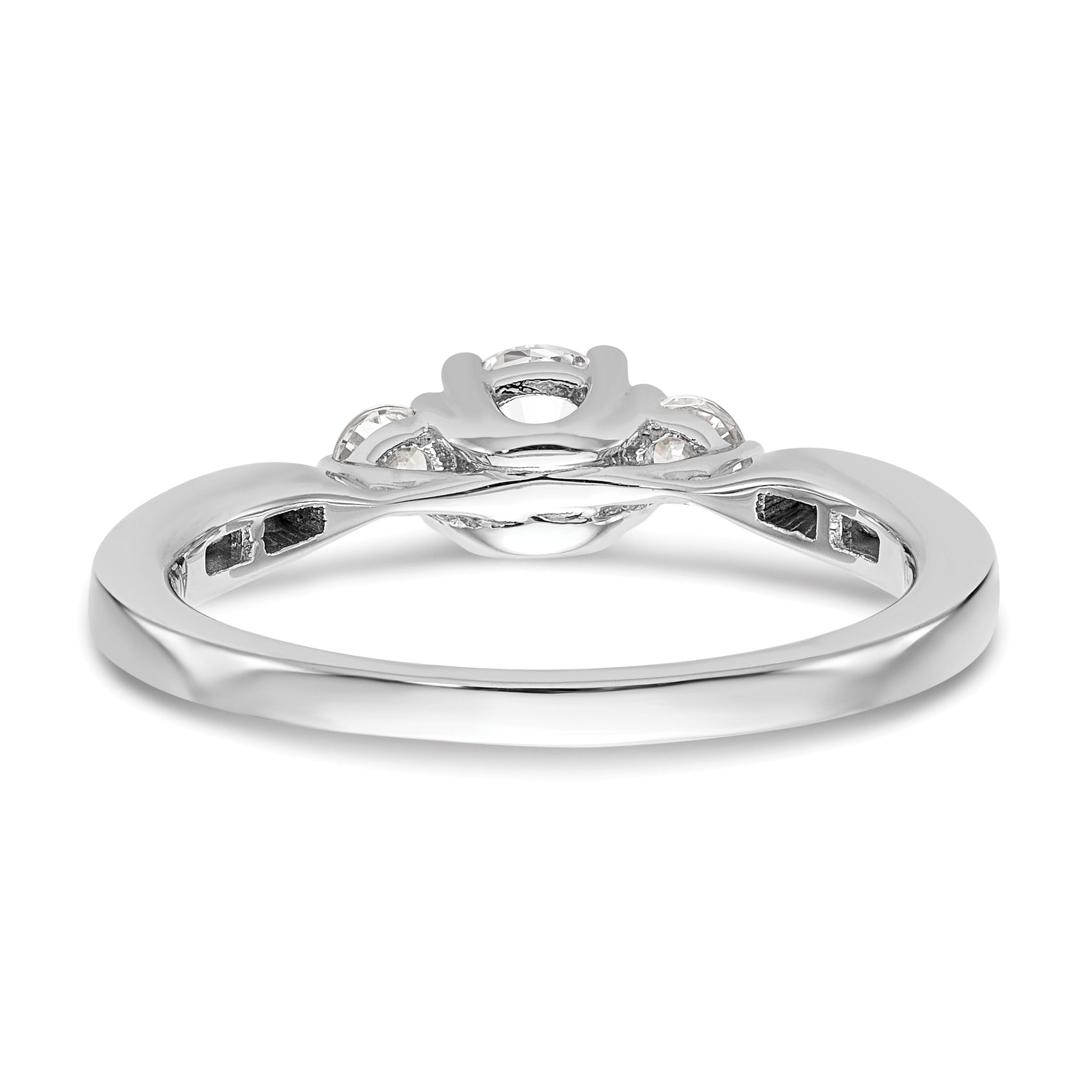 0.62 Ct Lab Grown Diamond 3-Stone Engagement Ring