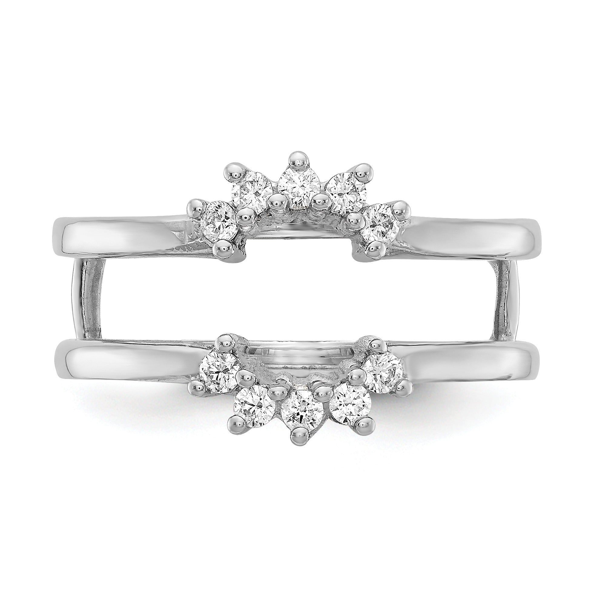 14k White Gold Lab Grown Diamond Ring Guards