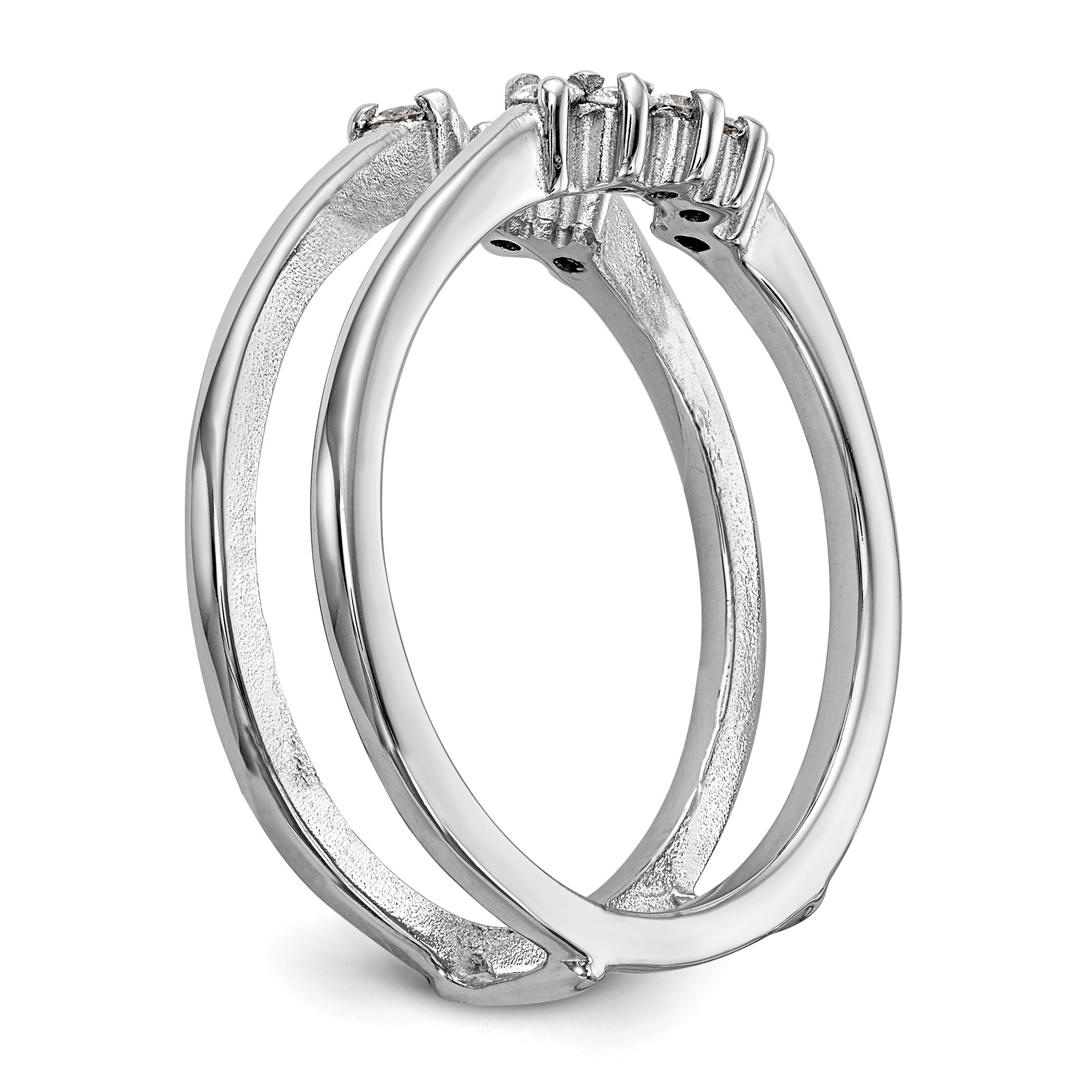 14k White Gold Lab Grown Diamond Ring Guards