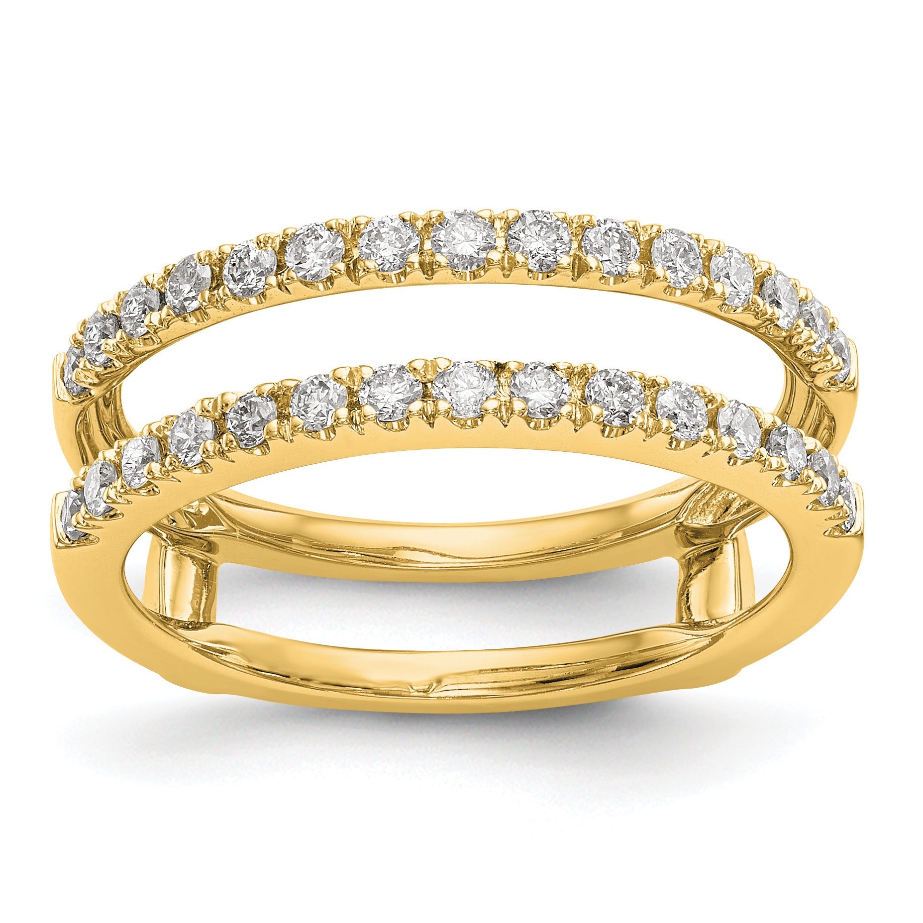14K Yellow Gold Lab Grown Diamond Ring Guard 0.5 Ct