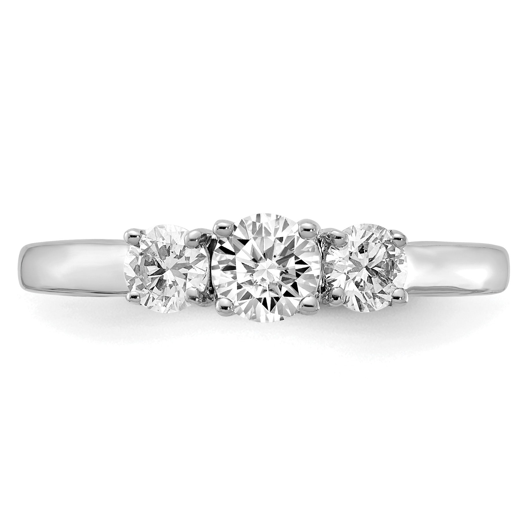 14K Gold Lab Grown Diamond 3-Stone Engagement Ring