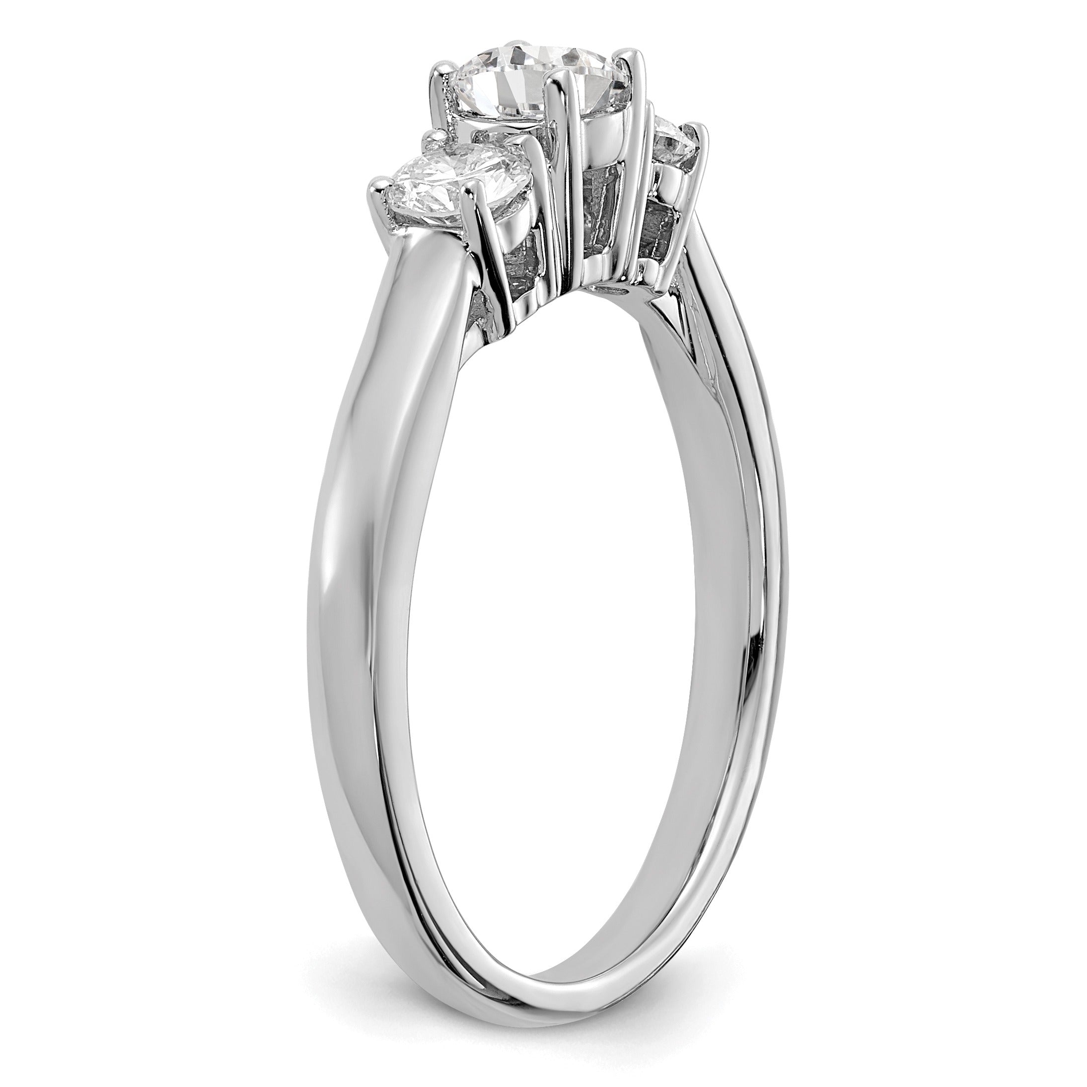 14K Gold Lab Grown Diamond 3-Stone Engagement Ring