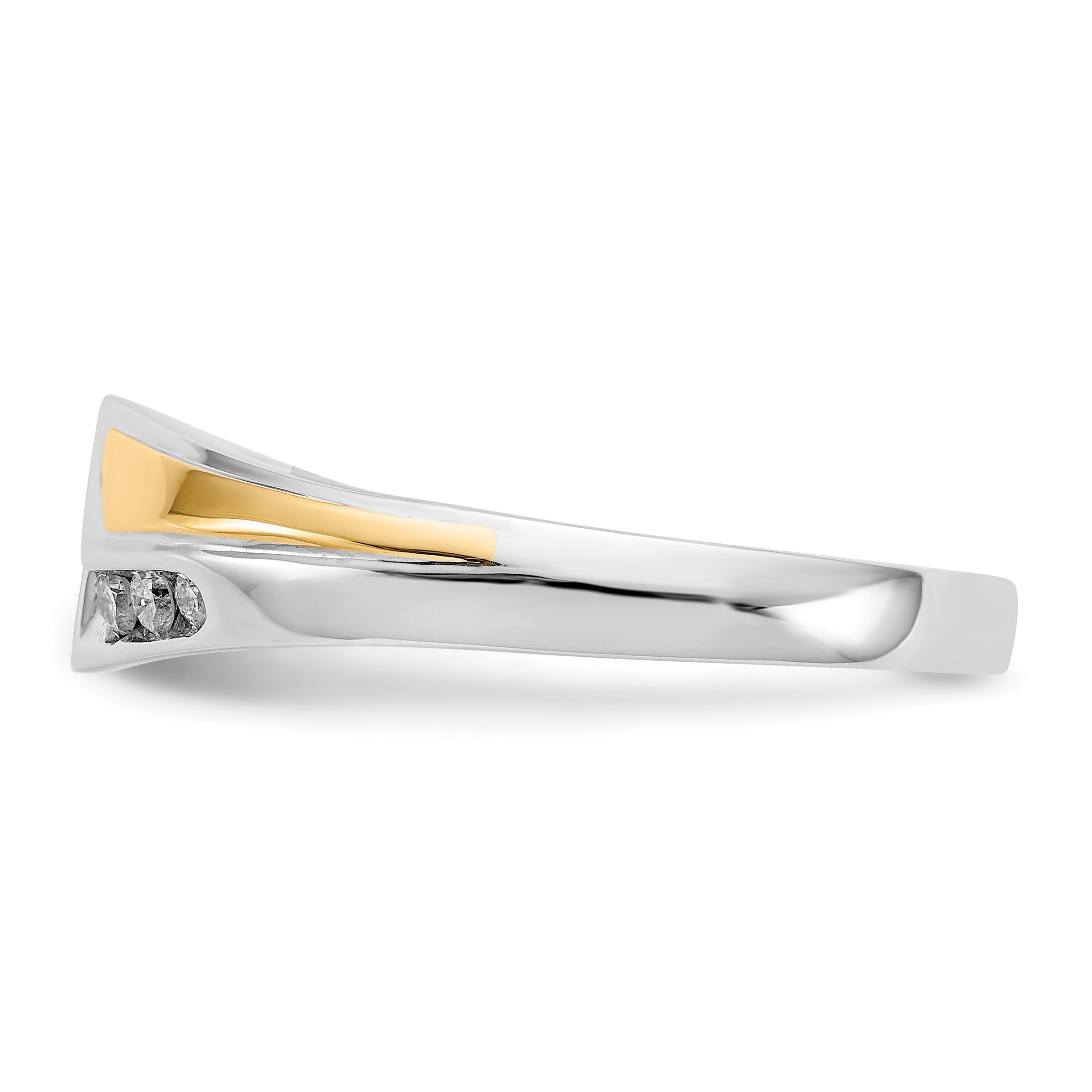1/4 ct Lab Grown Diamond Men's Wedding Band Ring 14k Two-tone