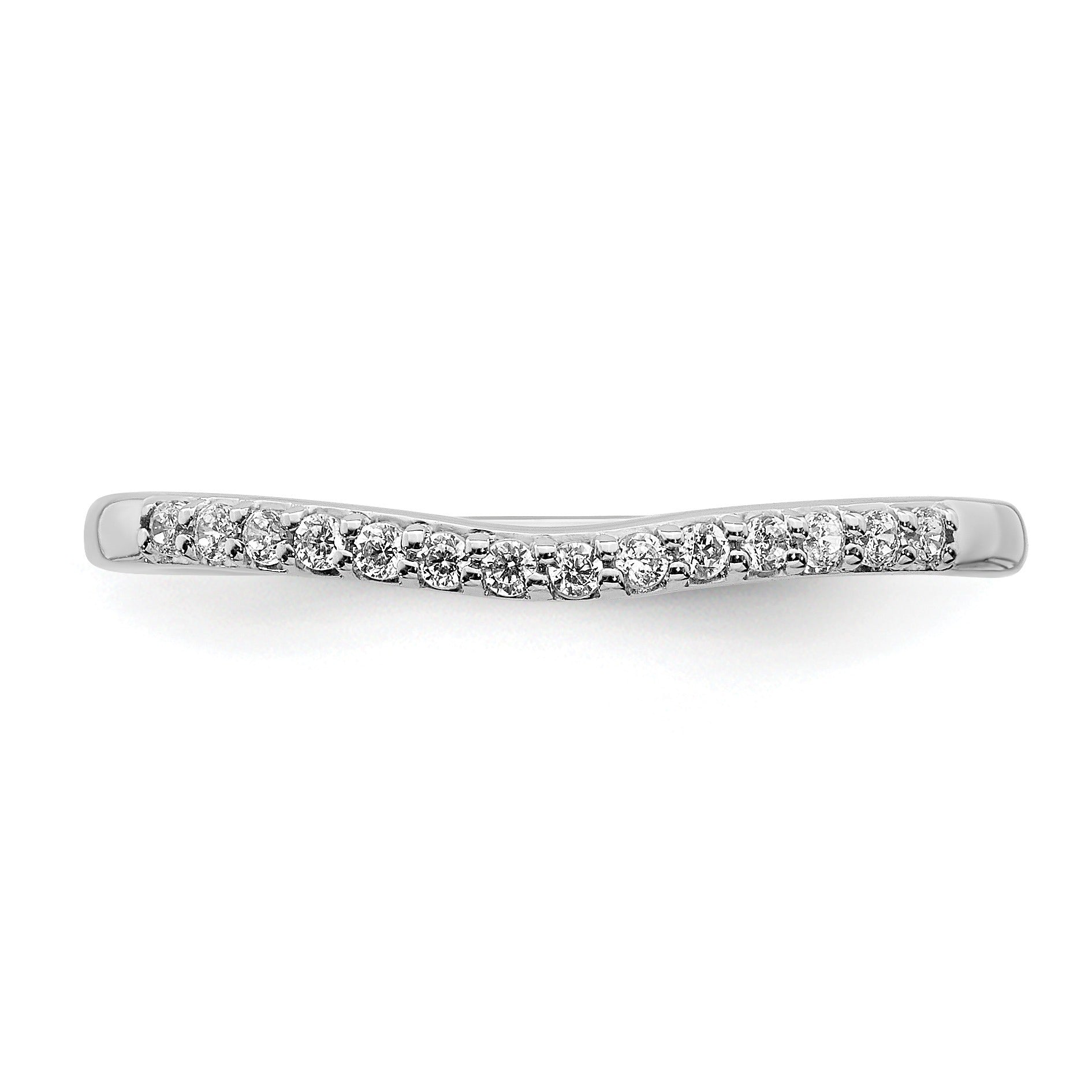 10k White Gold 1/10 carat Lab Grown Diamond Wedding Band