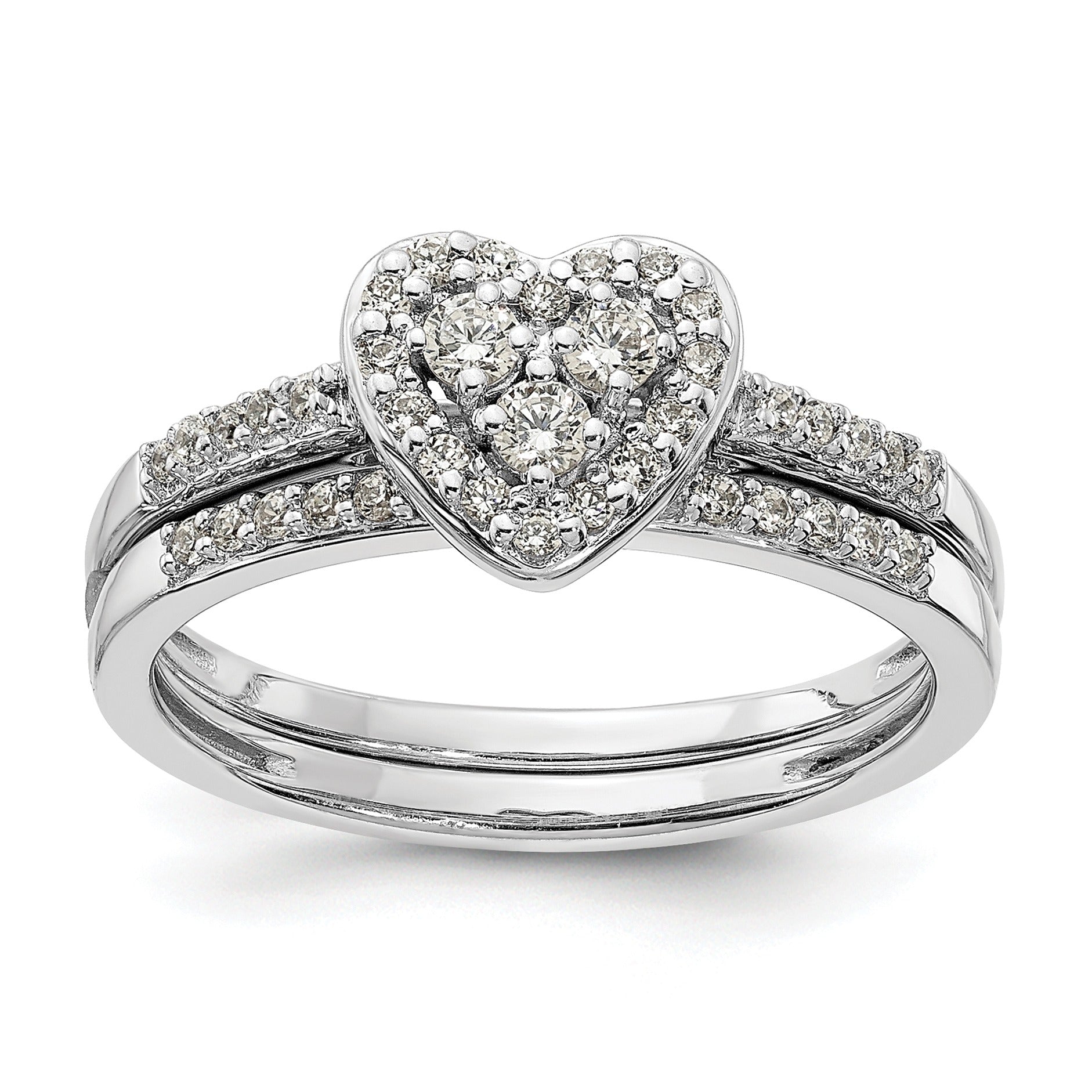 White Gold Lab Grown Diamond Cluster Engagement Ring