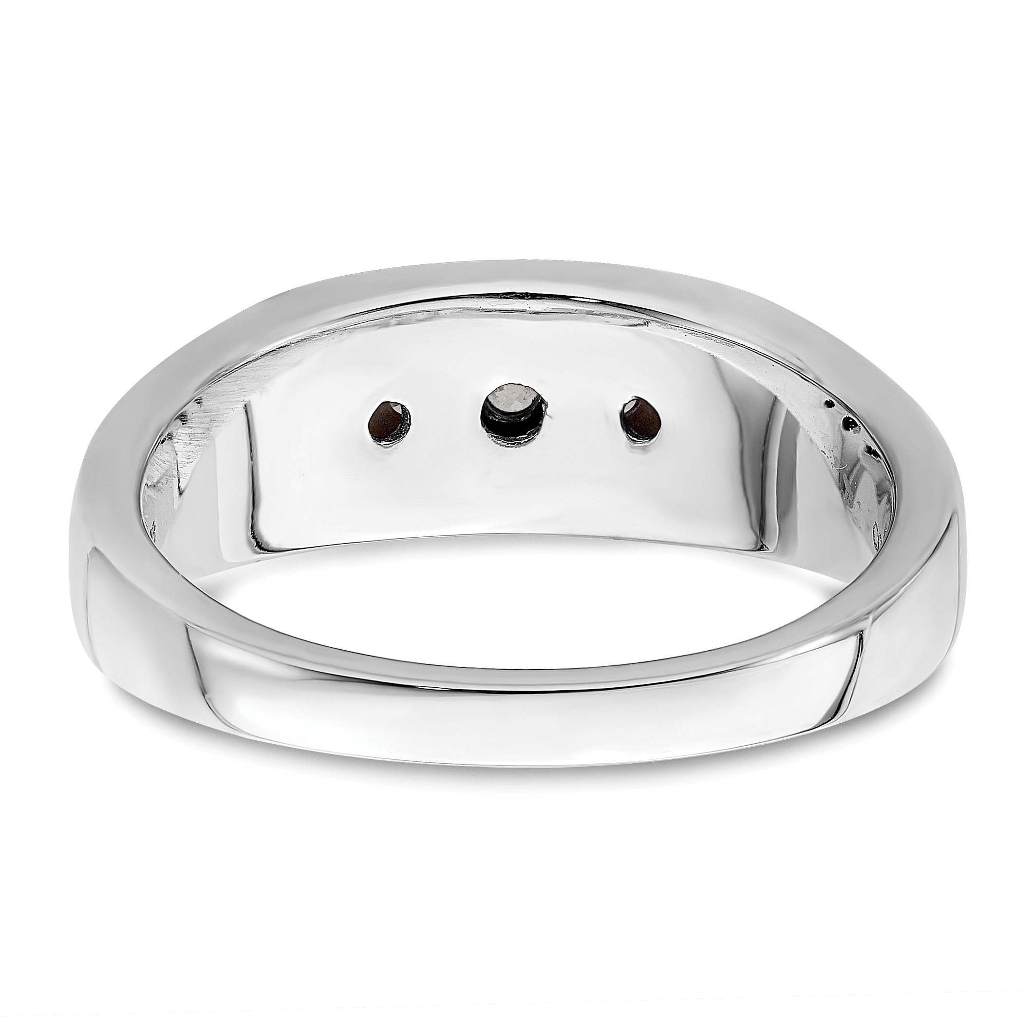 1/3 ct Lab Grown Diamond Five Stone Men's Ring 14k White Gold