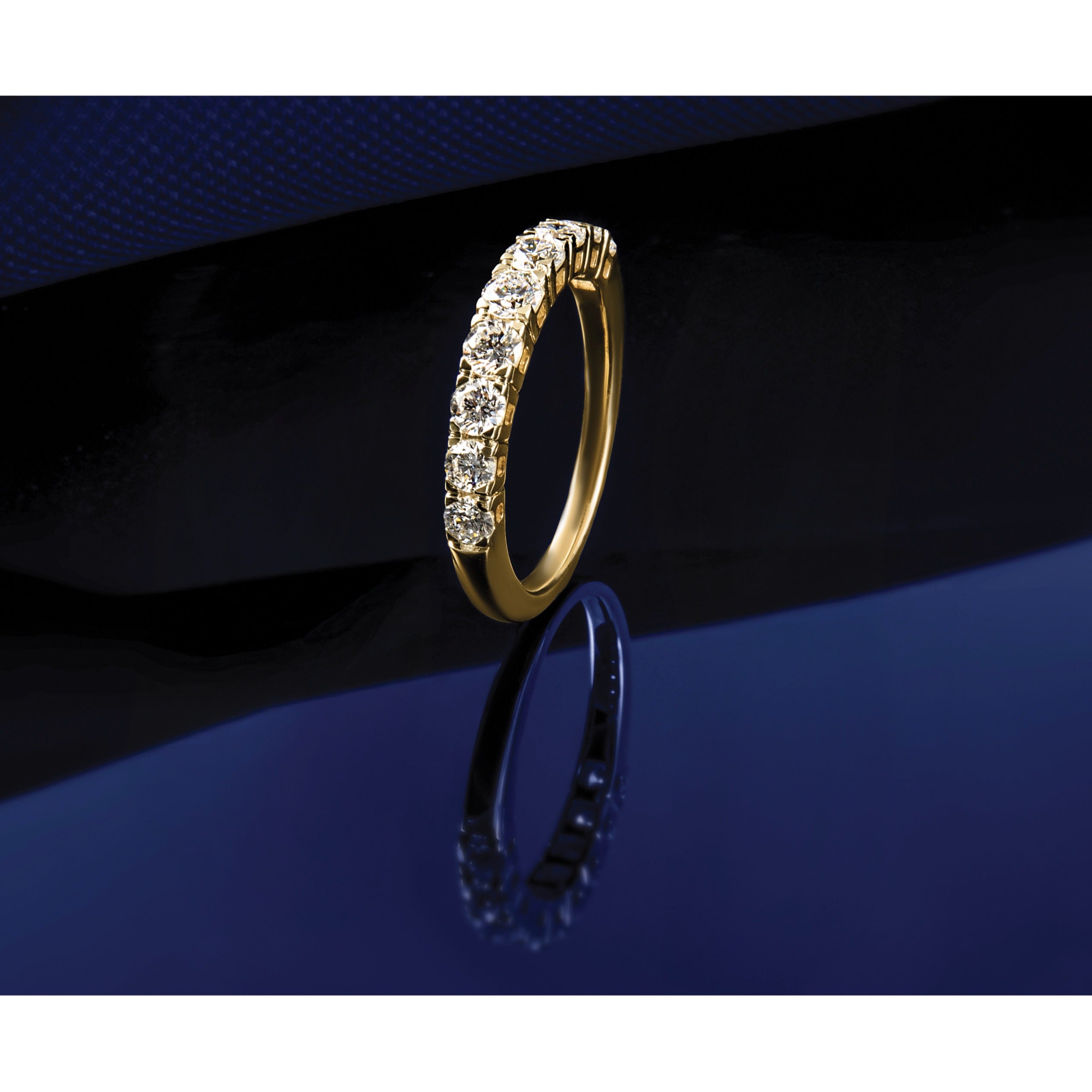 IGI Certified 1 Ct Round Lab Grown Diamond Prong 14K Yellow Gold Fashion Enhancer Ring