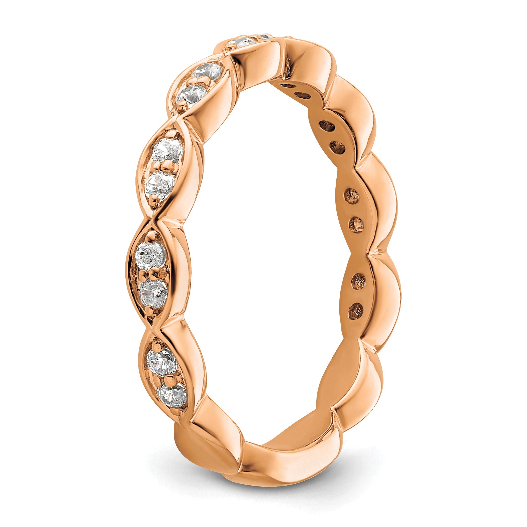 14K Gold Lab Grown Diamond Fashion Wedding Band