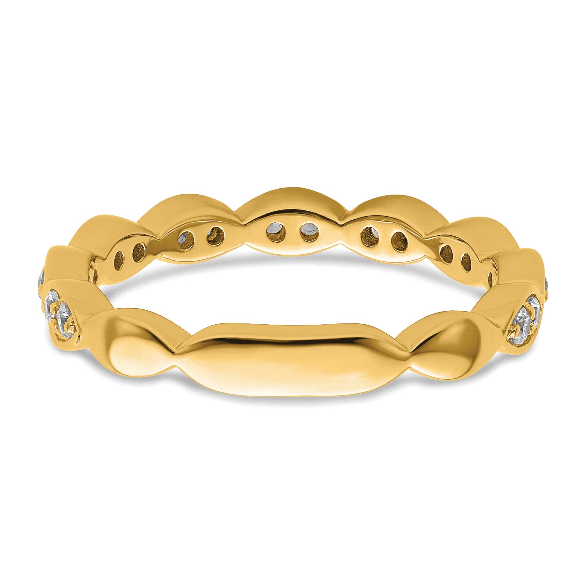 14K Gold Lab Grown Diamond Fashion Wedding Band