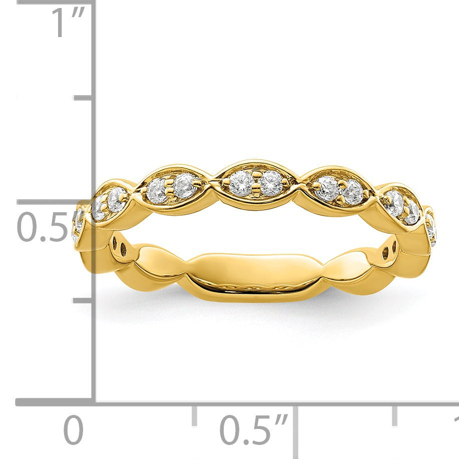14K Gold Lab Grown Diamond Fashion Wedding Band