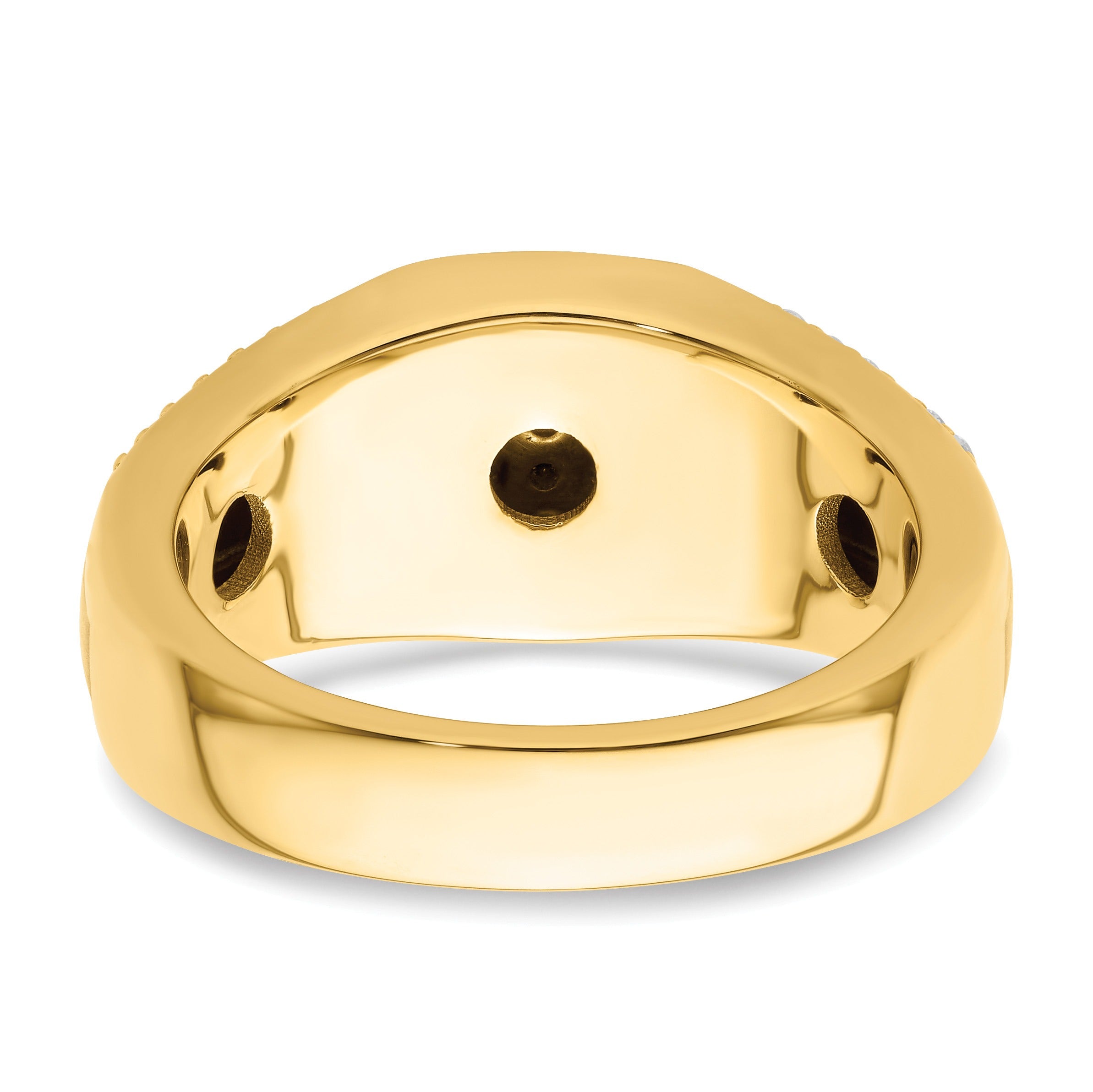 3/4 ct Lab Grown Diamond Men's Pave Cluster Ring 14k Gold
