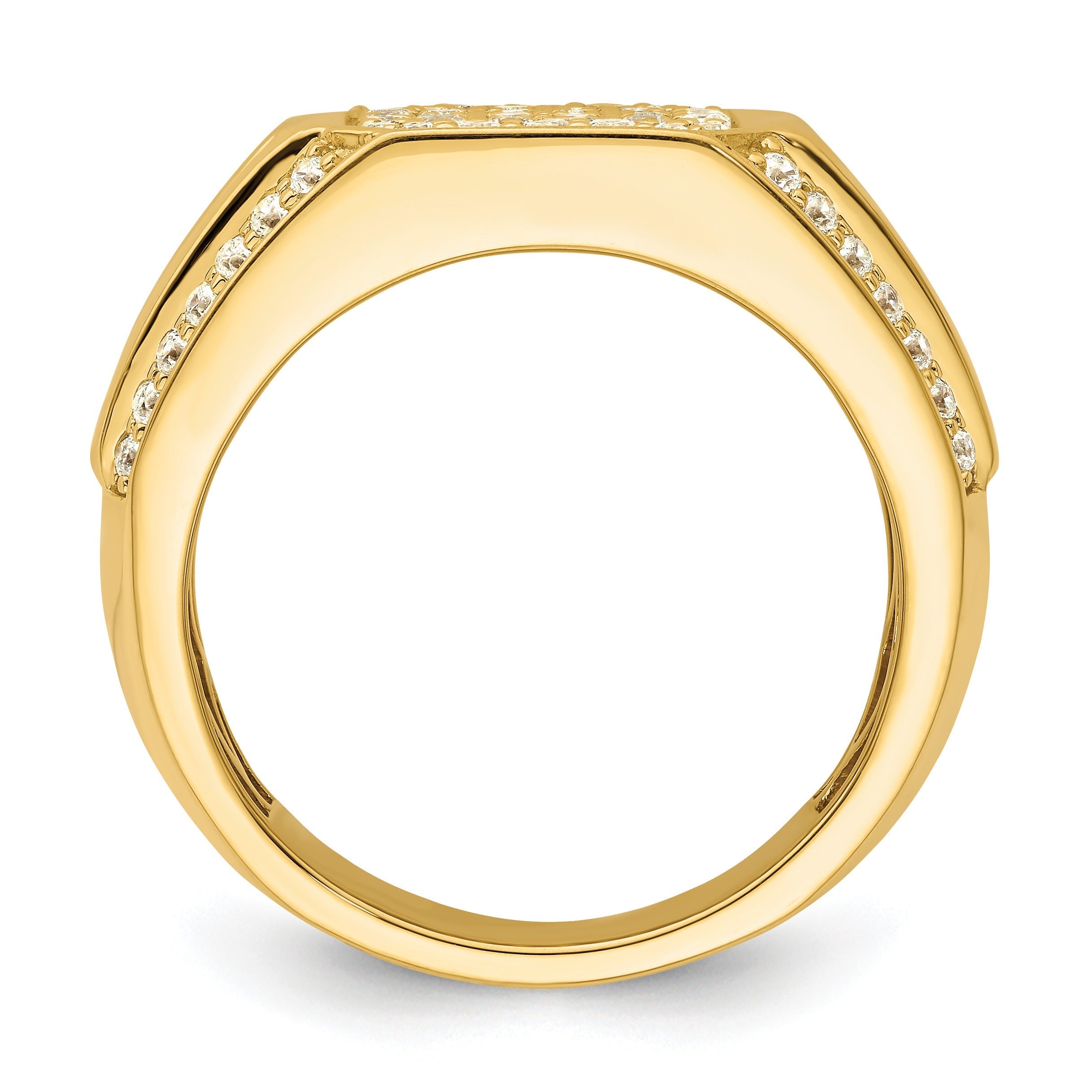 14k Yellow Gold  1/3 ct Lab Grown Diamond Men's Engagement Ring