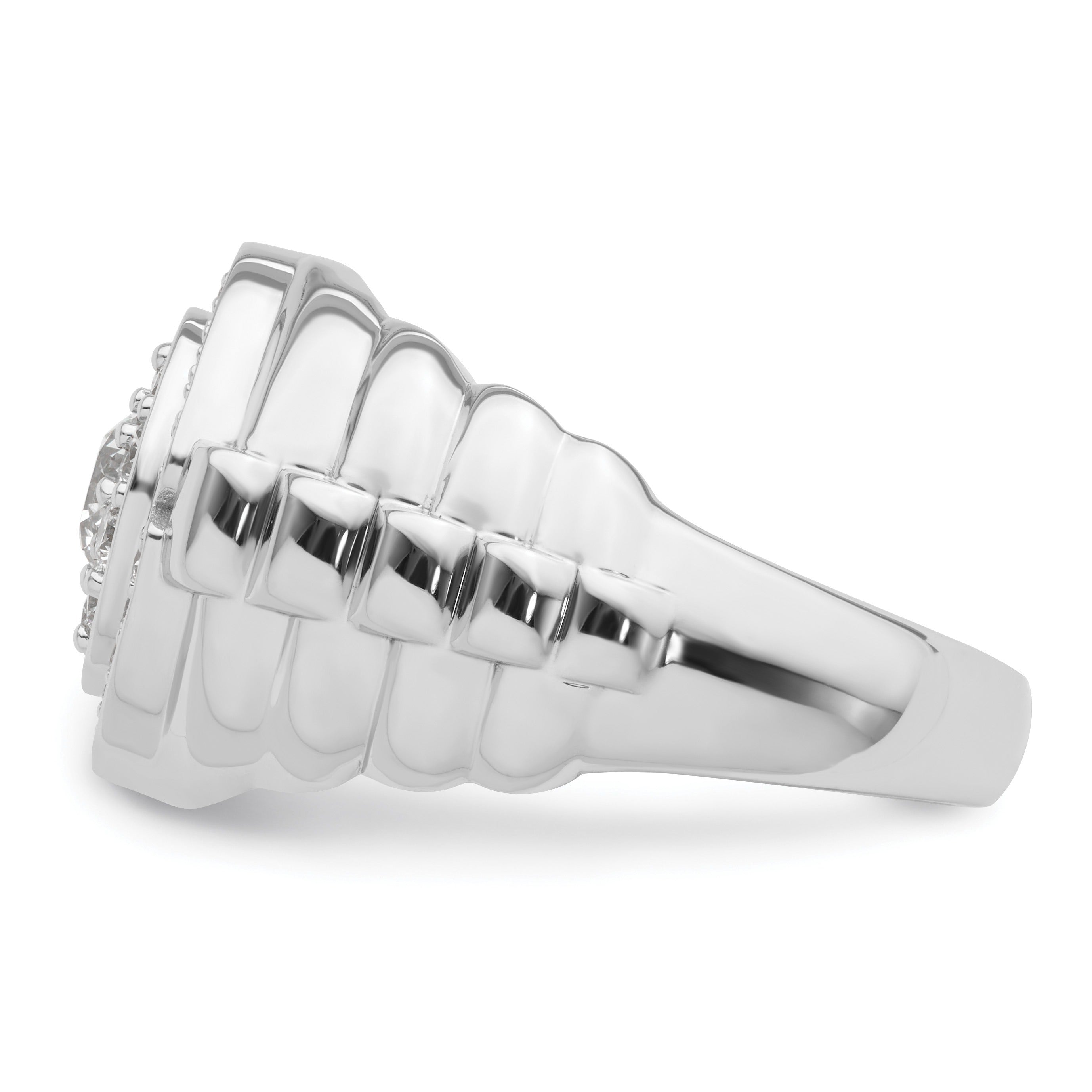 1 1/5 ct Lab Grown Diamond Men's Cluster Ring 10k Gold