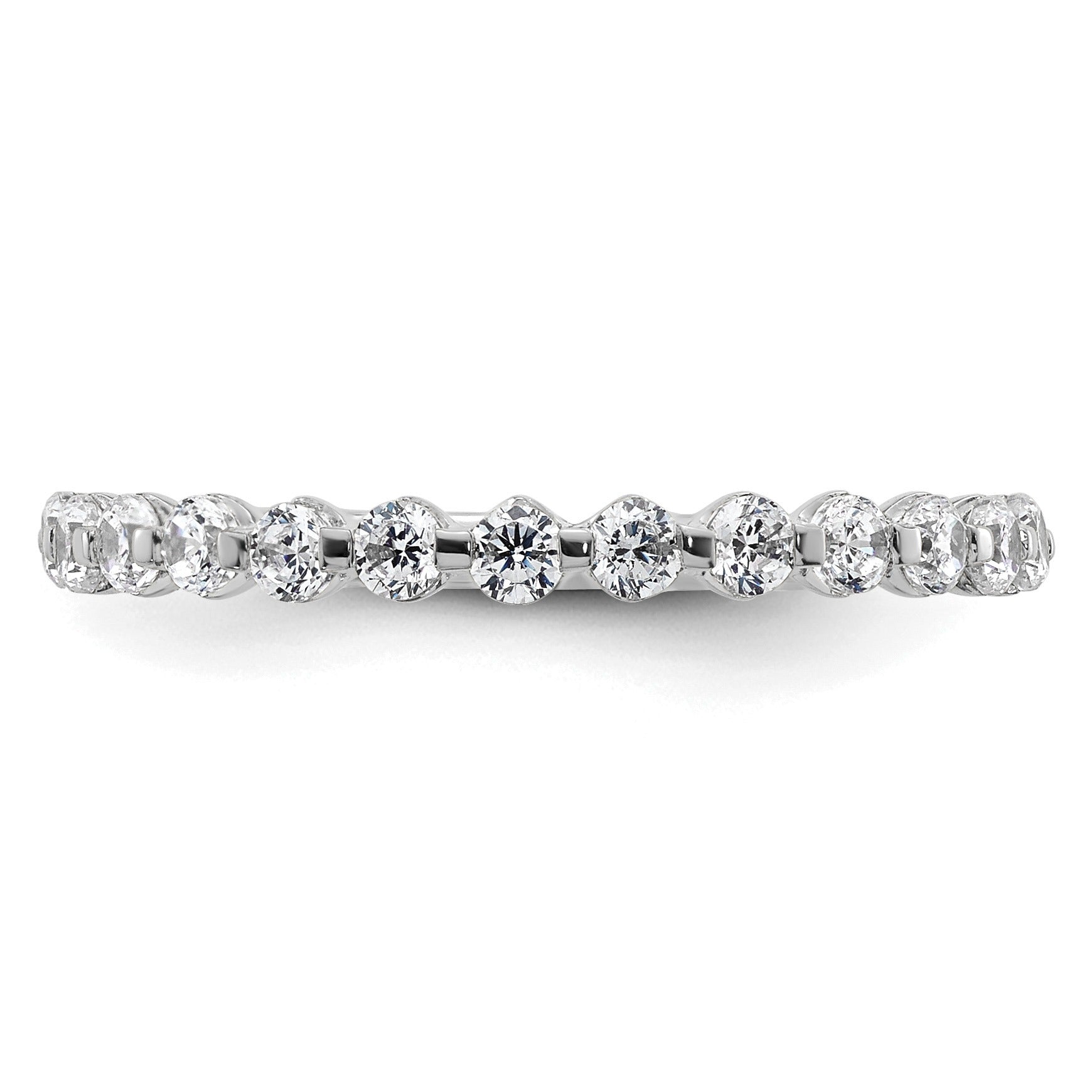14K Gold Lab Grown Diamond Half Eternity Band Ring