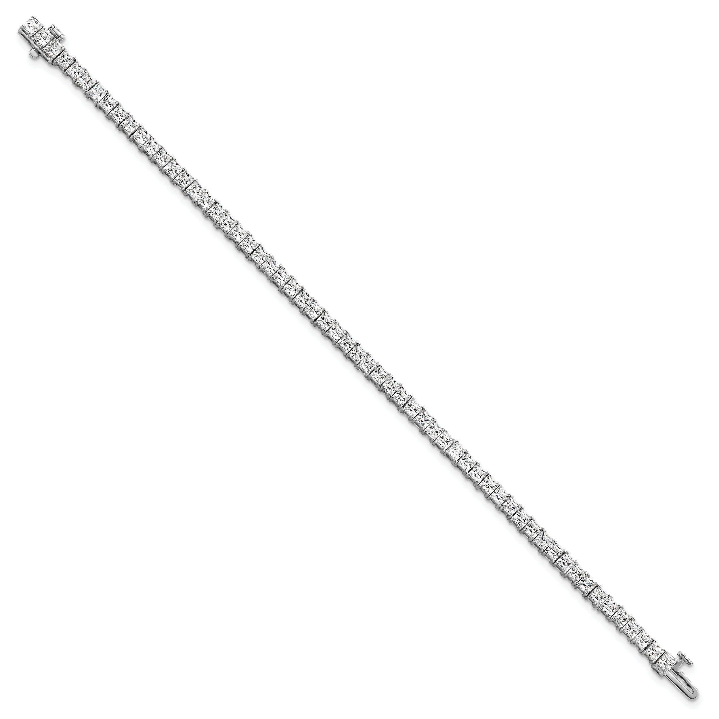 14k White Gold 7 Carat Lab Diamond Tennis Bracelet
