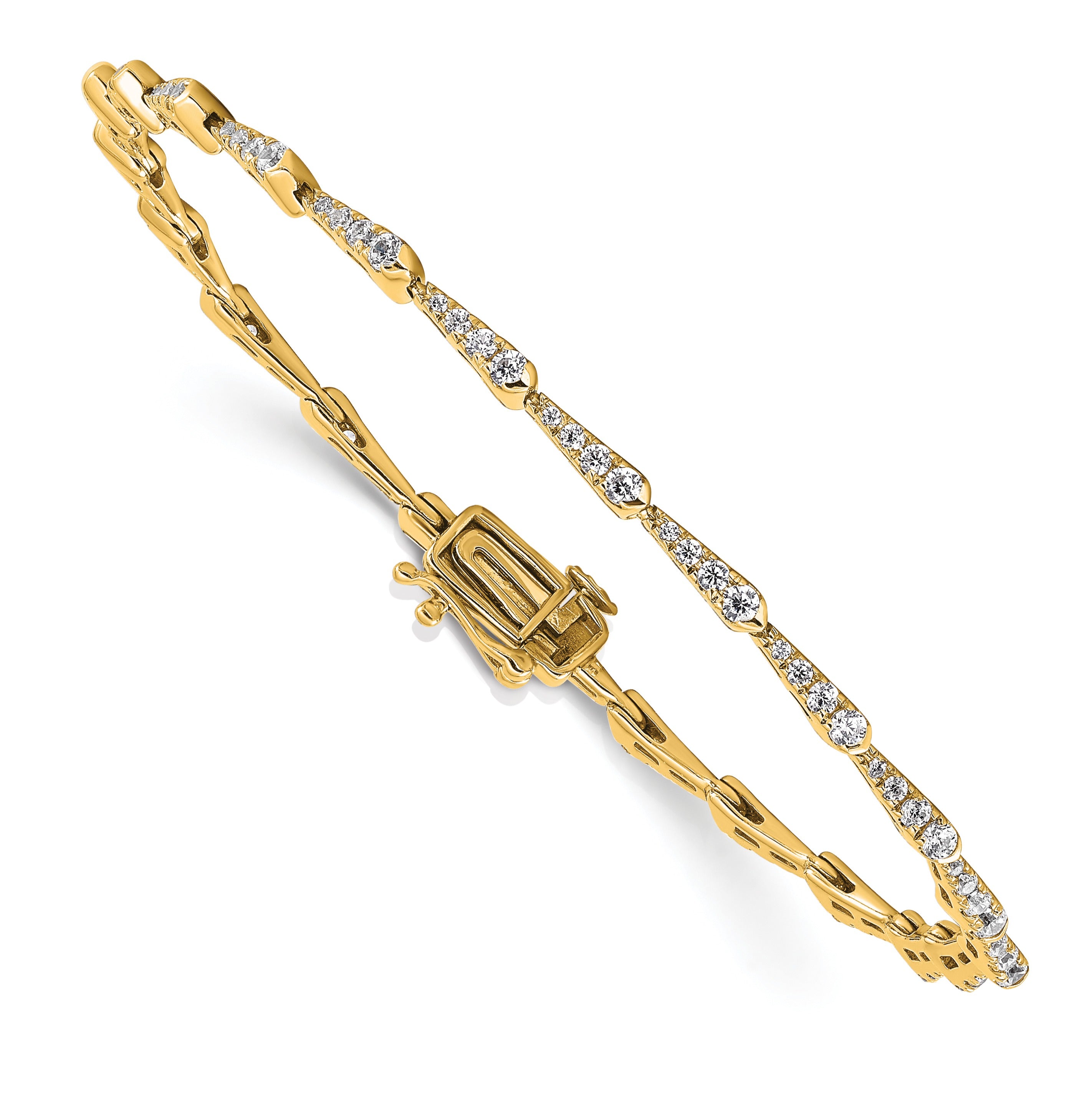14K Yellow Gold 1/2 carat Lab Grown Diamond Fashion Bracelet