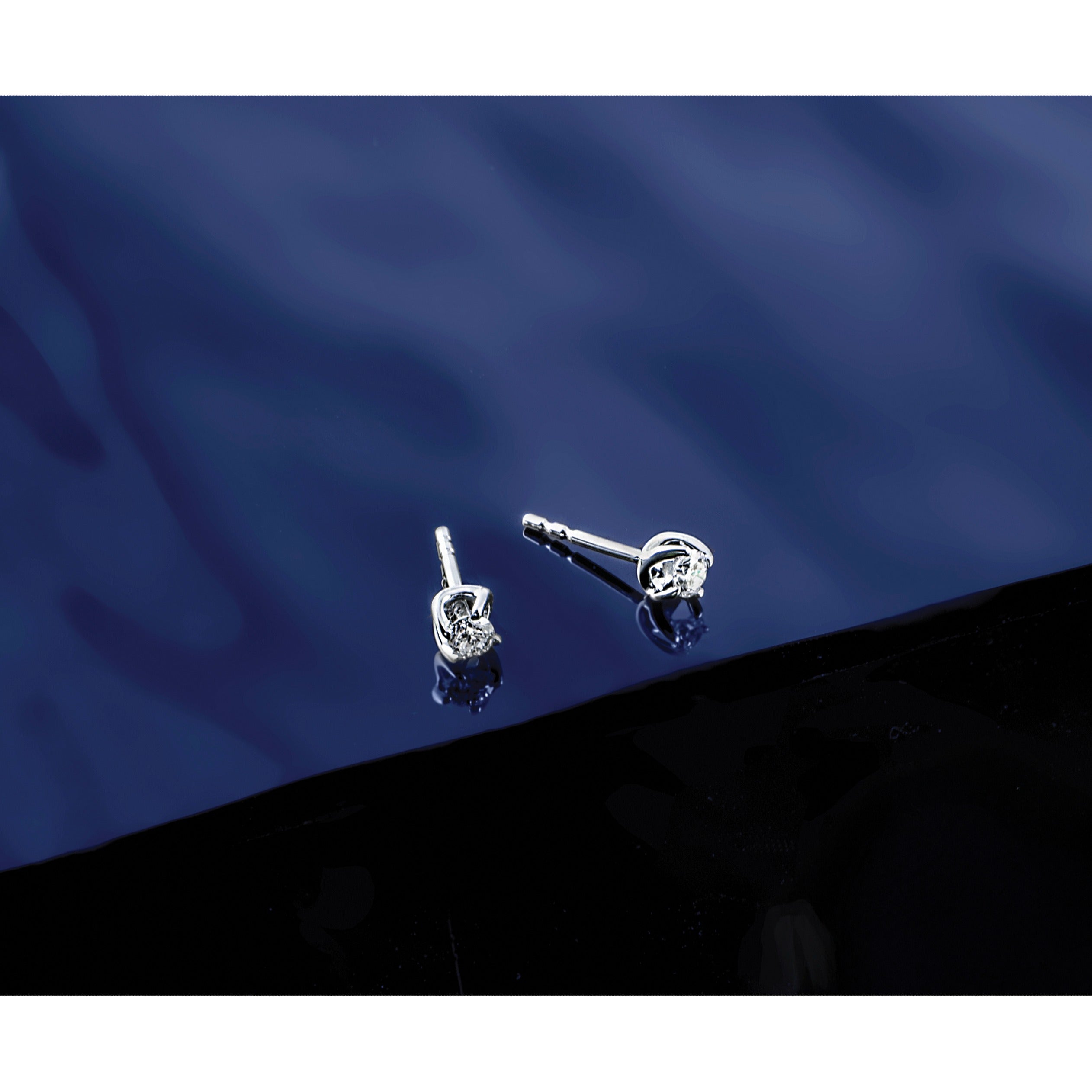 14k White Gold Lab Grown Diamond Stud Post Earrings 0.2 Ct