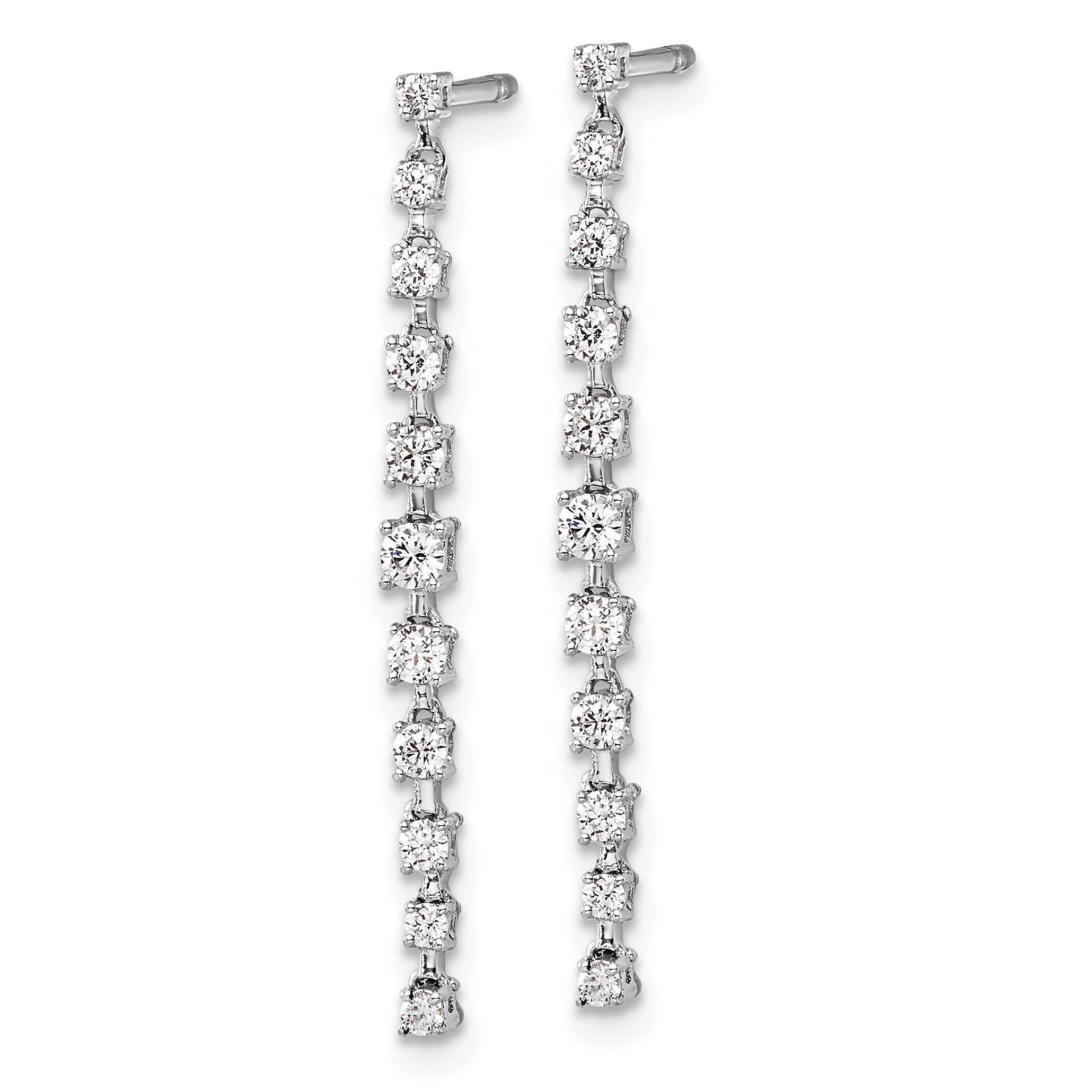 Gold 14K Lab Grown Diamond Post Dangle Earrings