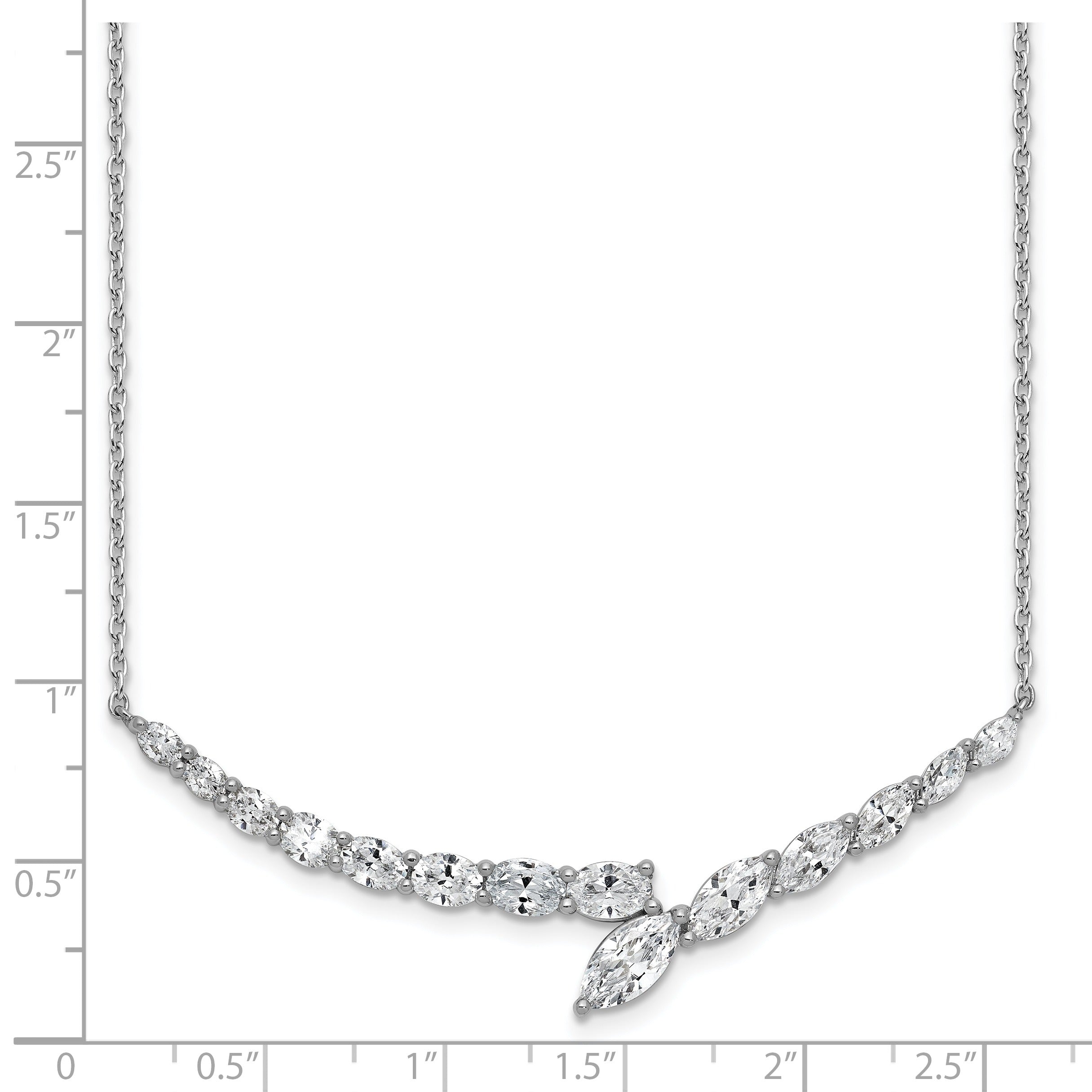 14k Lab Grown Diamond Fashion Bar Necklace